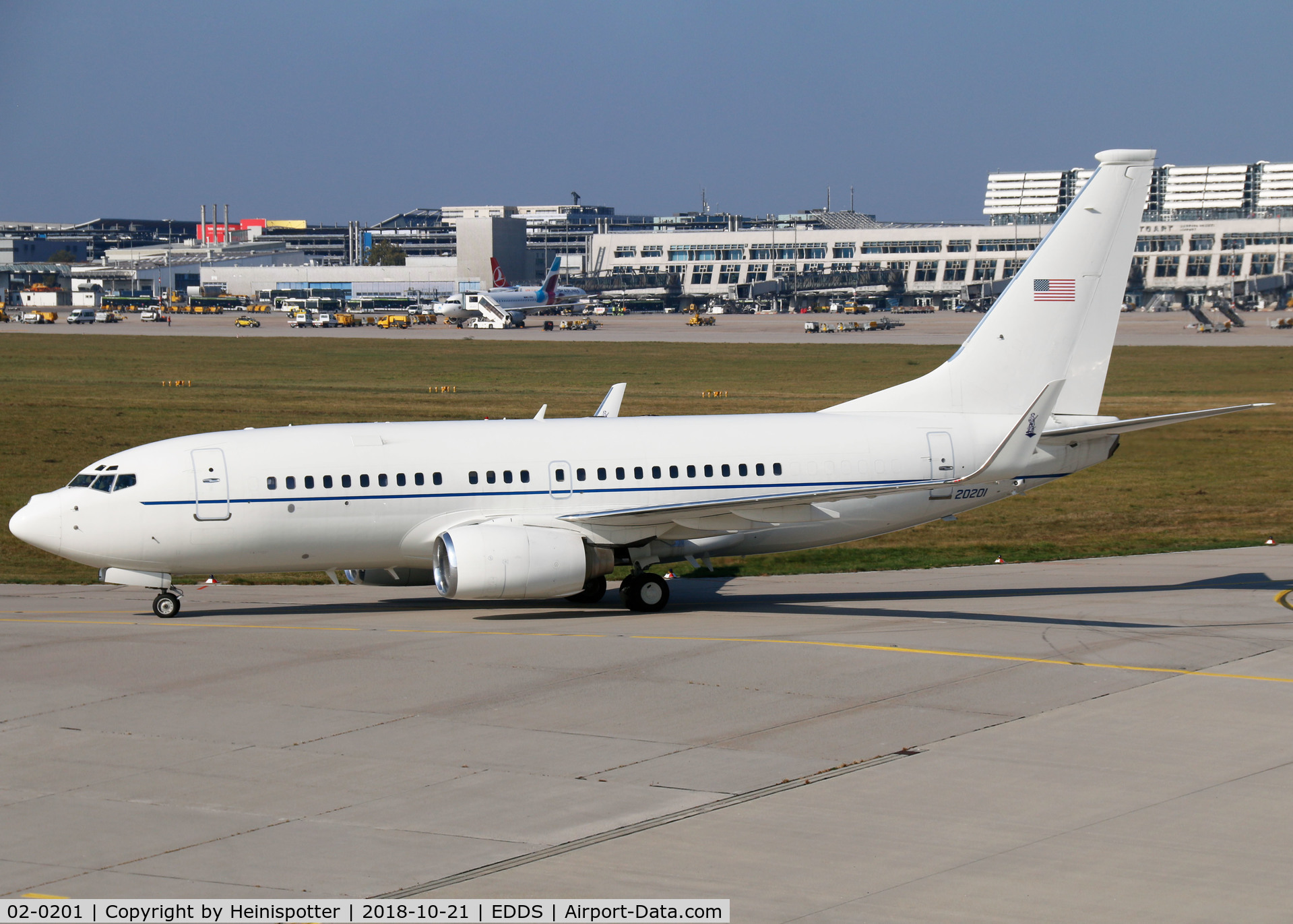 02-0201, 2000 Boeing C-40C Clipper (737-7BC BBJ) C/N 30755, 02-0201 (BOXER40) at Stuttgart Airport.