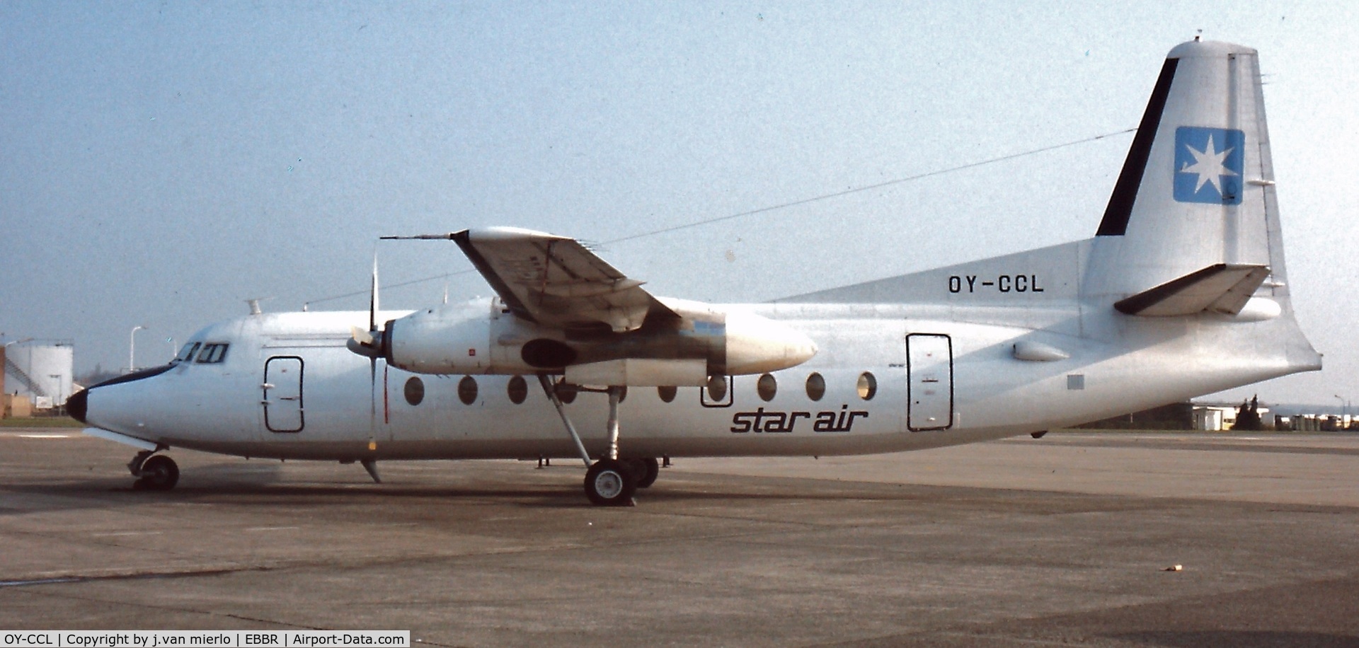 OY-CCL, 1970 Fokker F.27-600 Friendship C/N 10450, Flying parcels out of Brussels hub '80s
