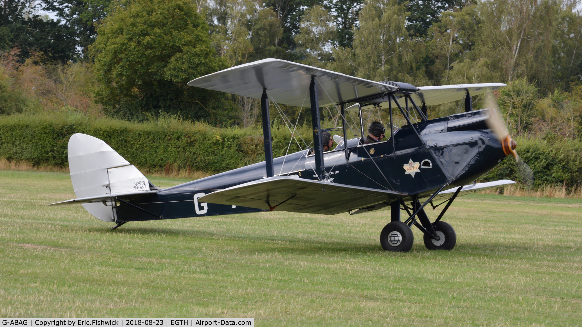 G-ABAG, 1930 De Havilland DH60G Gipsy Moth C/N 1259, G-ABAG Pristine Gipsy Moth preparing to depart The Shuttleworth Collection, Aug.2018