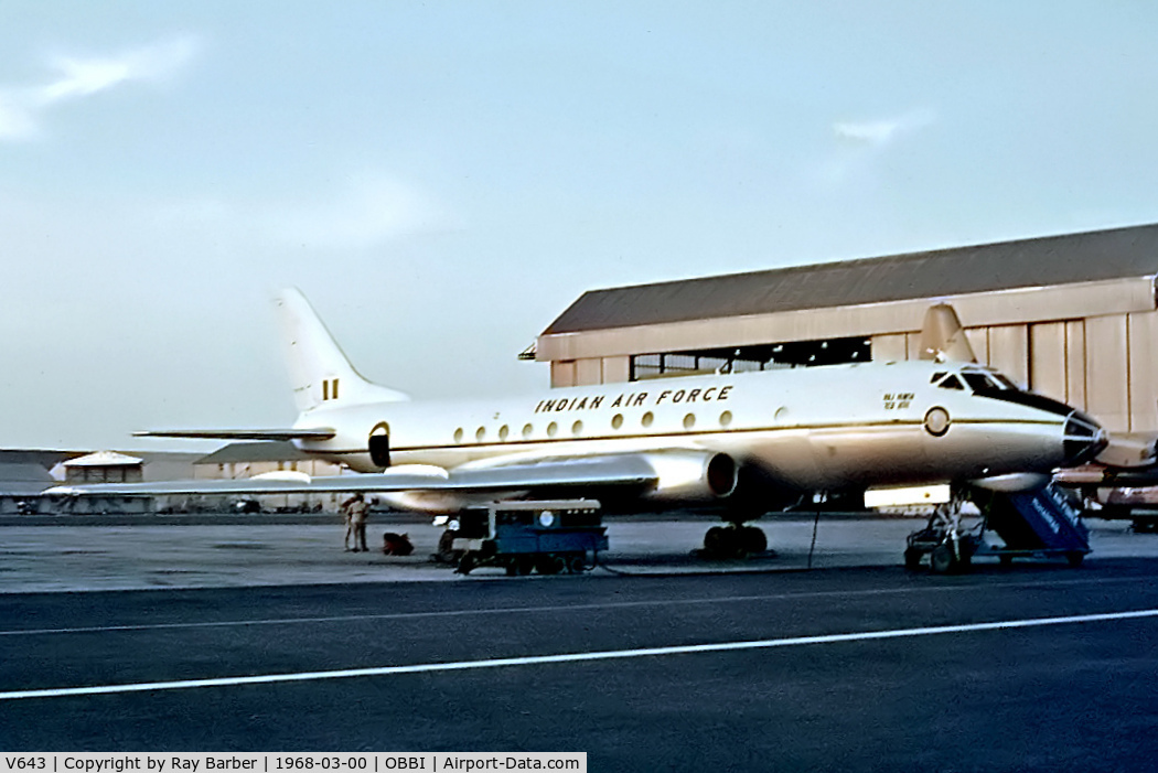 V643, 1966 Tupolev Tu-124K C/N 6351902, V643   Tupolev Tu-124K [6351902] (Indian Air Force) Bahrain Int'l~A9C 03/1968