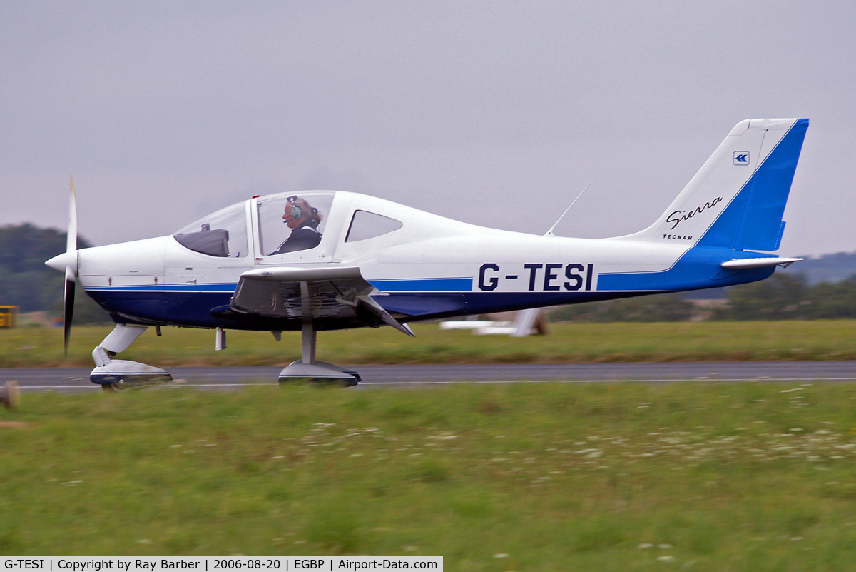 G-TESI, 2006 Tecnam P-2002EA Sierra C/N PFA 333-14481, G-TESI   Tecnam P.2002 Sierra [PFA 333-14481] Kemble~G 20/08/2006. Just landed flaps down and different pilot compared to the other picture.