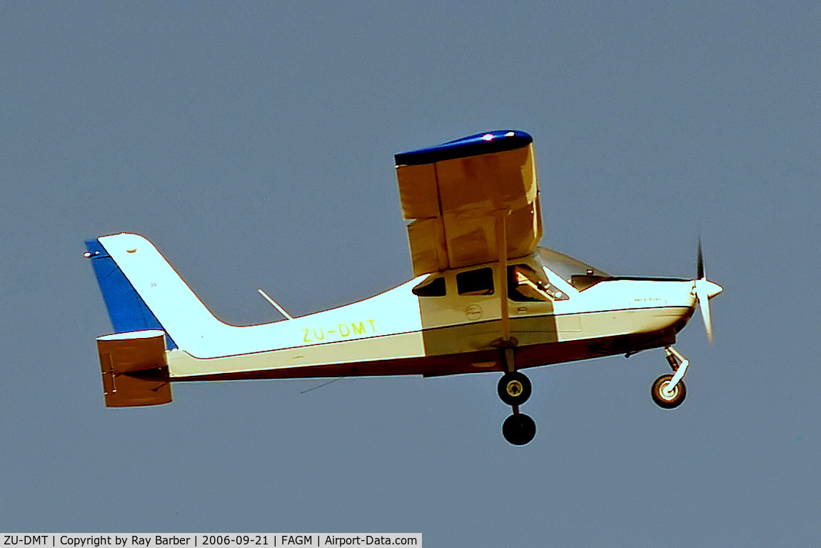 ZU-DMT, 2004 Tecnam P-92S Echo C/N 806, ZU-DMT   Tecnam P.92S Echo [806] Johannesburg-Rand~ZS 21/09/2006. Written off . Broke up mid air pilot and student killed was on a training flight  happened near Poortjie, Orange Farm, north west of Vereeniging, Gauteng -ZS 24-10-2008