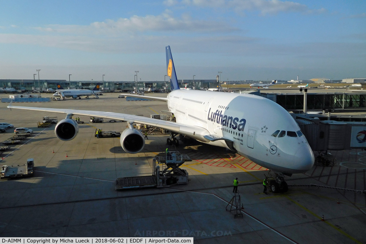 D-AIMM, 2014 Airbus A380-841 C/N 175, At Frankfurt