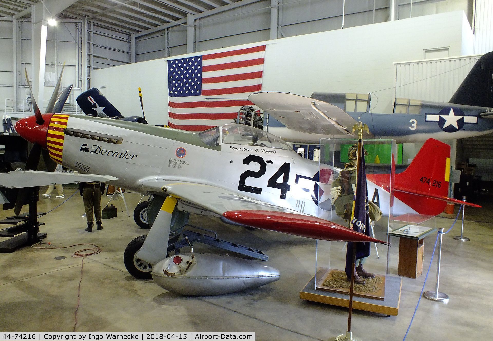 44-74216, 1944 North American P-51D-25-NA Mustang C/N 122-40756, North American P-51D Mustang at the USS Alabama Battleship Memorial Park, Mobile AL