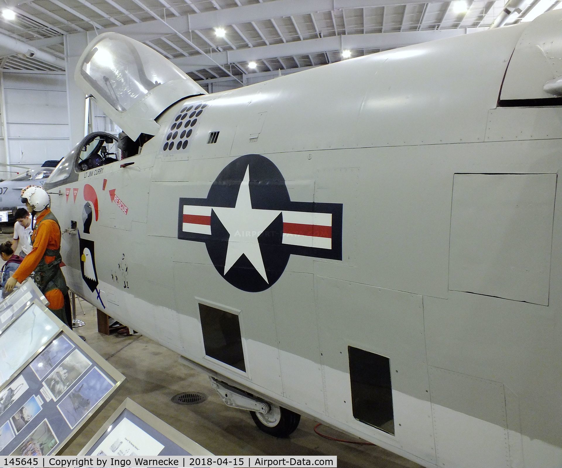 145645, Vought RF-8G Crusader C/N 519, Vought RF-8G Crusader at the USS Alabama Battleship Memorial Park, Mobile AL