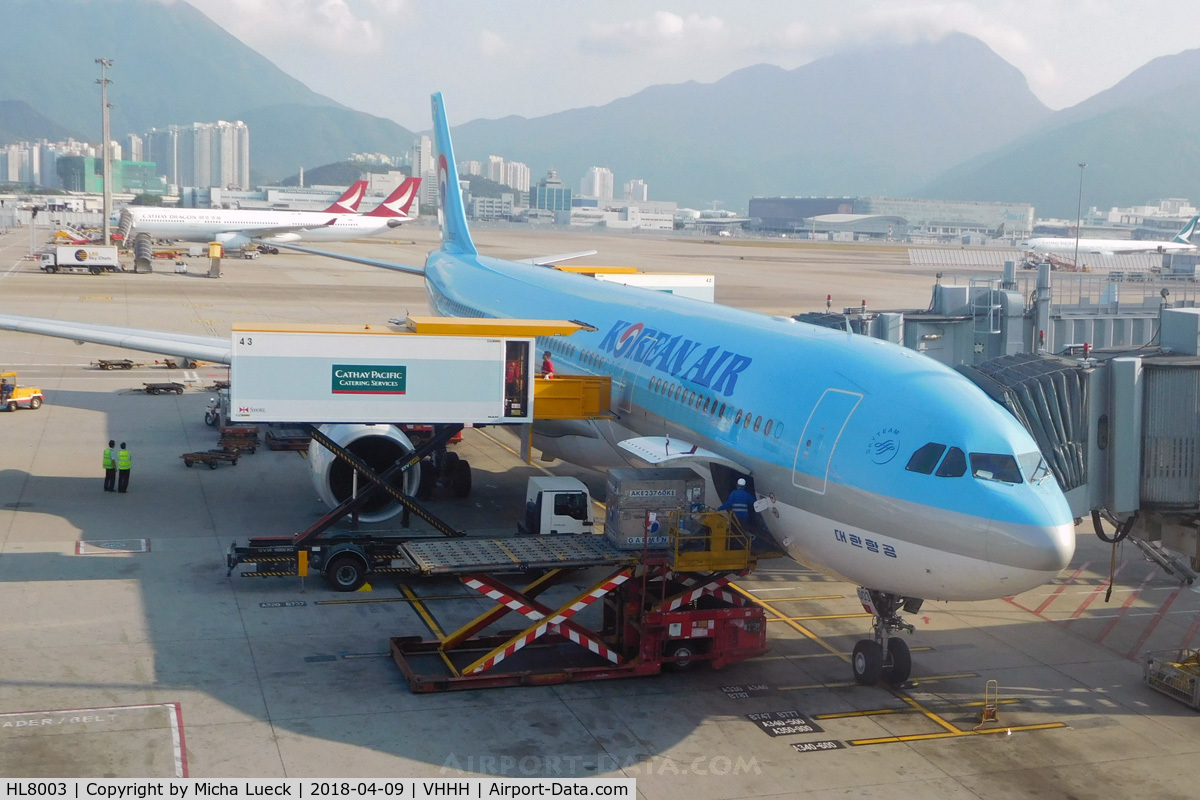 HL8003, 2014 Airbus A330-323 C/N 1590, At Hong Kong