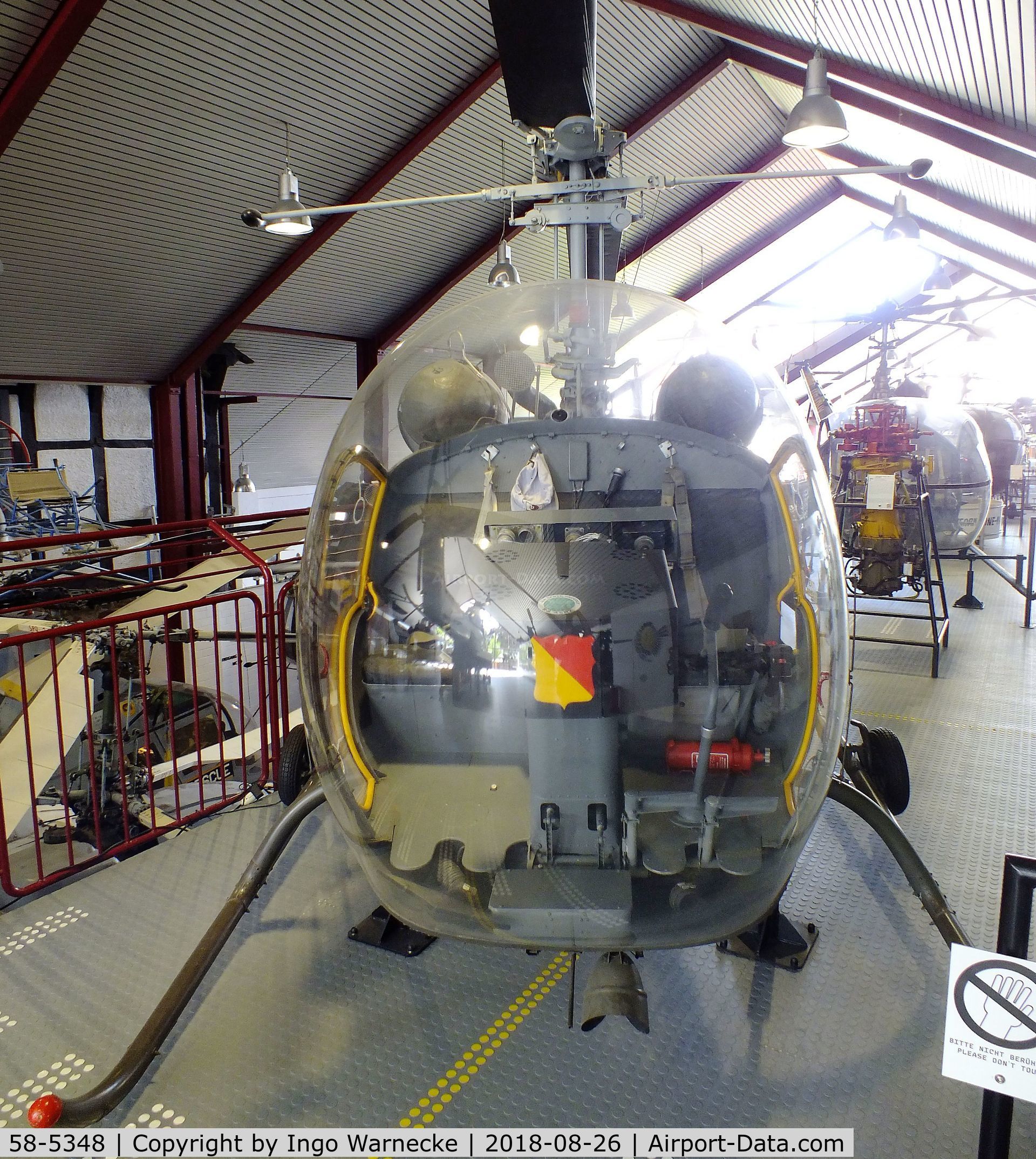58-5348, Bell OH-13H Sioux C/N 2361, Bell OH-13H Sioux at the Hubschraubermuseum (Helicopter Museum), Bückeburg