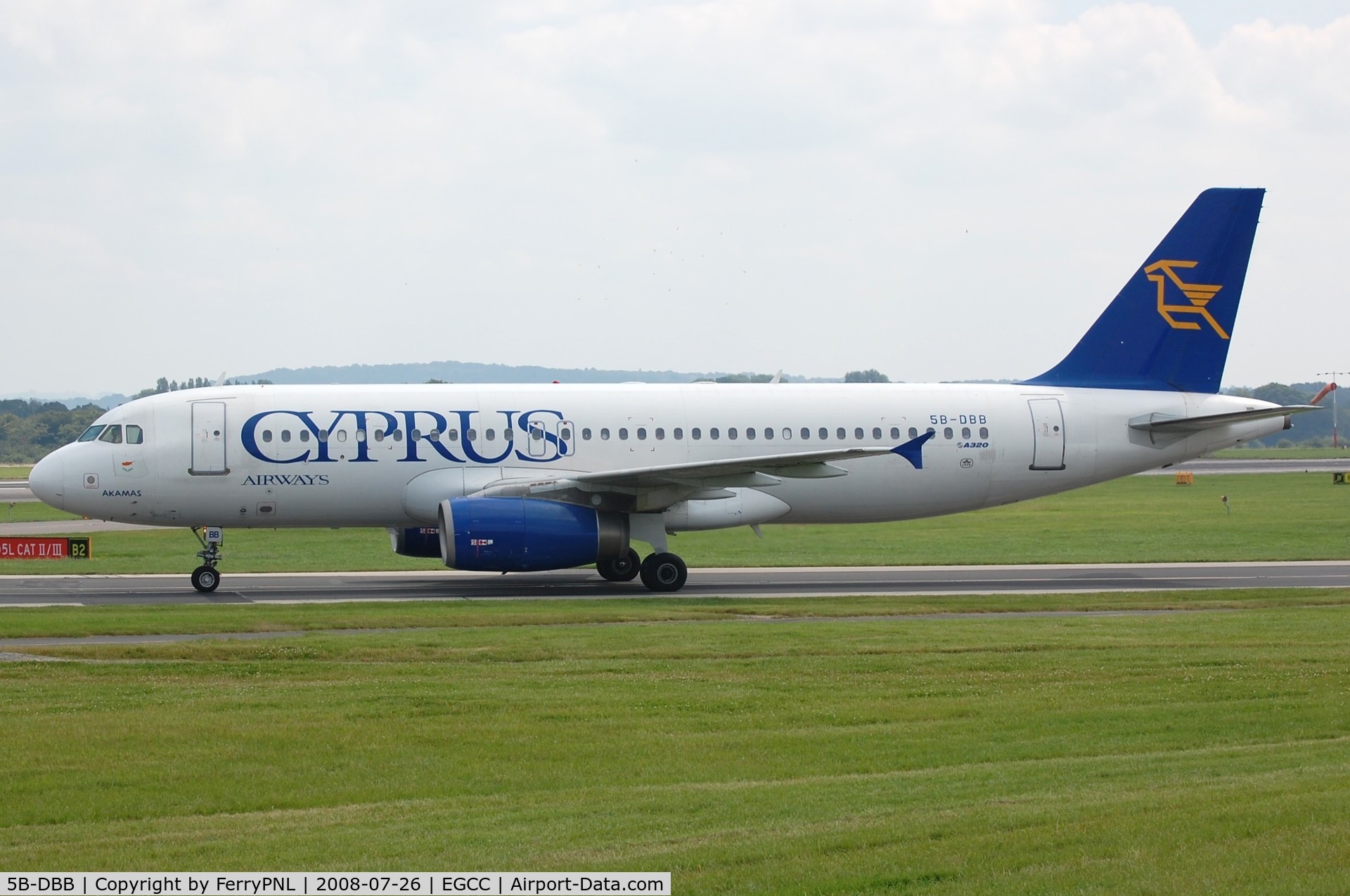 5B-DBB, 1991 Airbus A320-231 C/N 256, Cyprus Airways A320 arriving