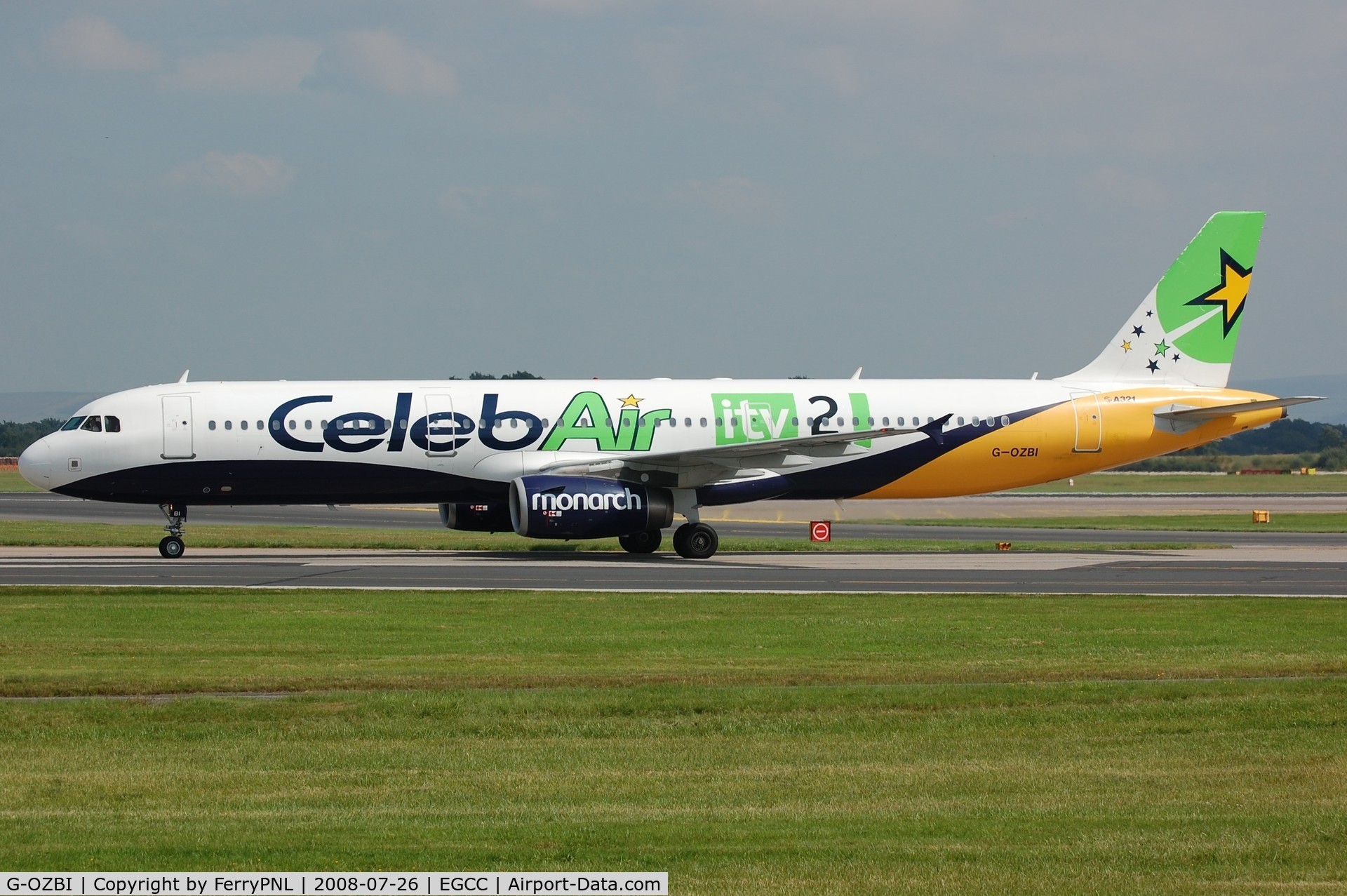 G-OZBI, 2007 Airbus A321-231 C/N 2234, Monarch A321 with ITV adds