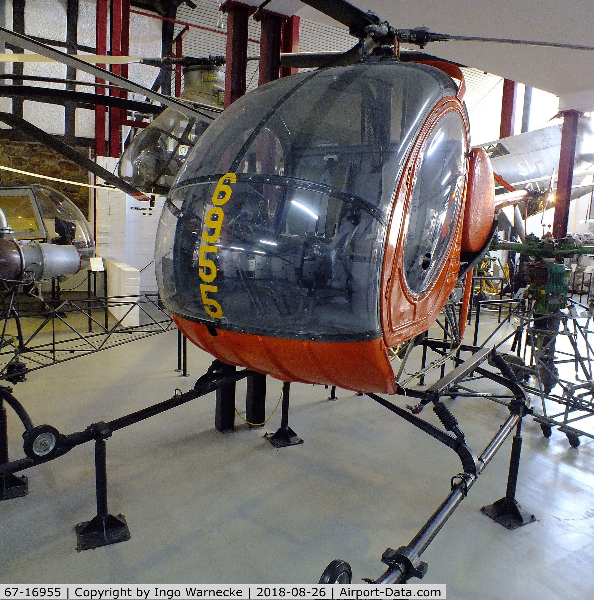 67-16955, 1967 Hughes TH-55A Osage C/N 19-1062, Hughes TH-55A Osage at the Hubschraubermuseum (helicopter museum), Bückeburg