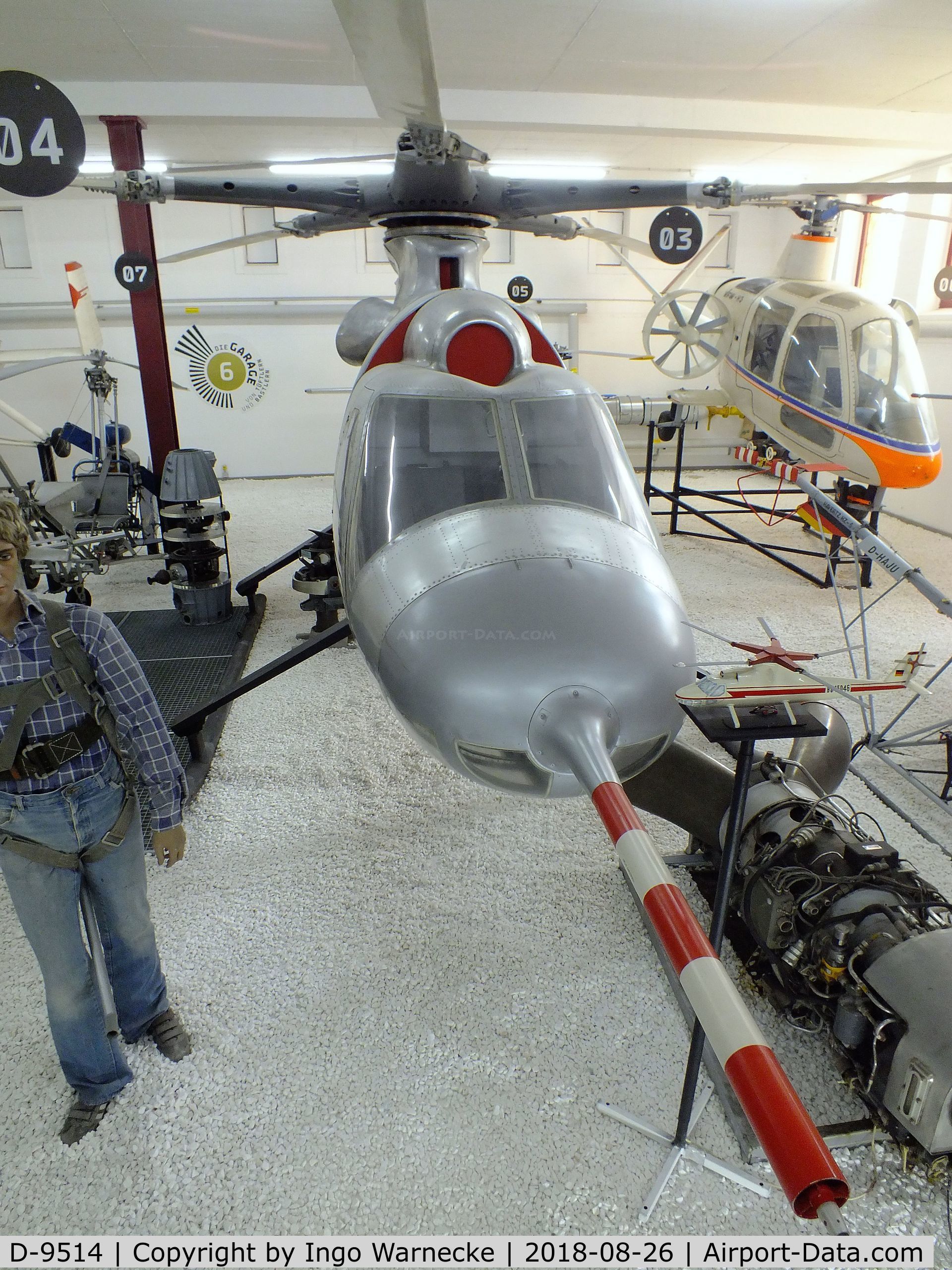 D-9514, 1964 Bolkow Bo 46 C/N V-1, Bölkow Bo 46 at the Hubschraubermuseum (helicopter museum), Bückeburg