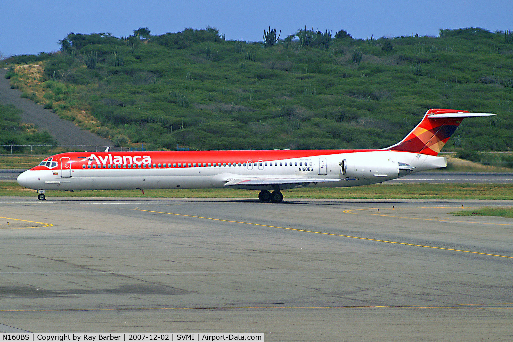 N160BS, 1994 McDonnell Douglas MD-83 (DC-9-83) C/N 53463, N160BS   McDonnell Douglas DC-9-83 (MD-83) [53463] (Avianca) Caracas-Simon Bolivar Int'l~YV 02/12/2007