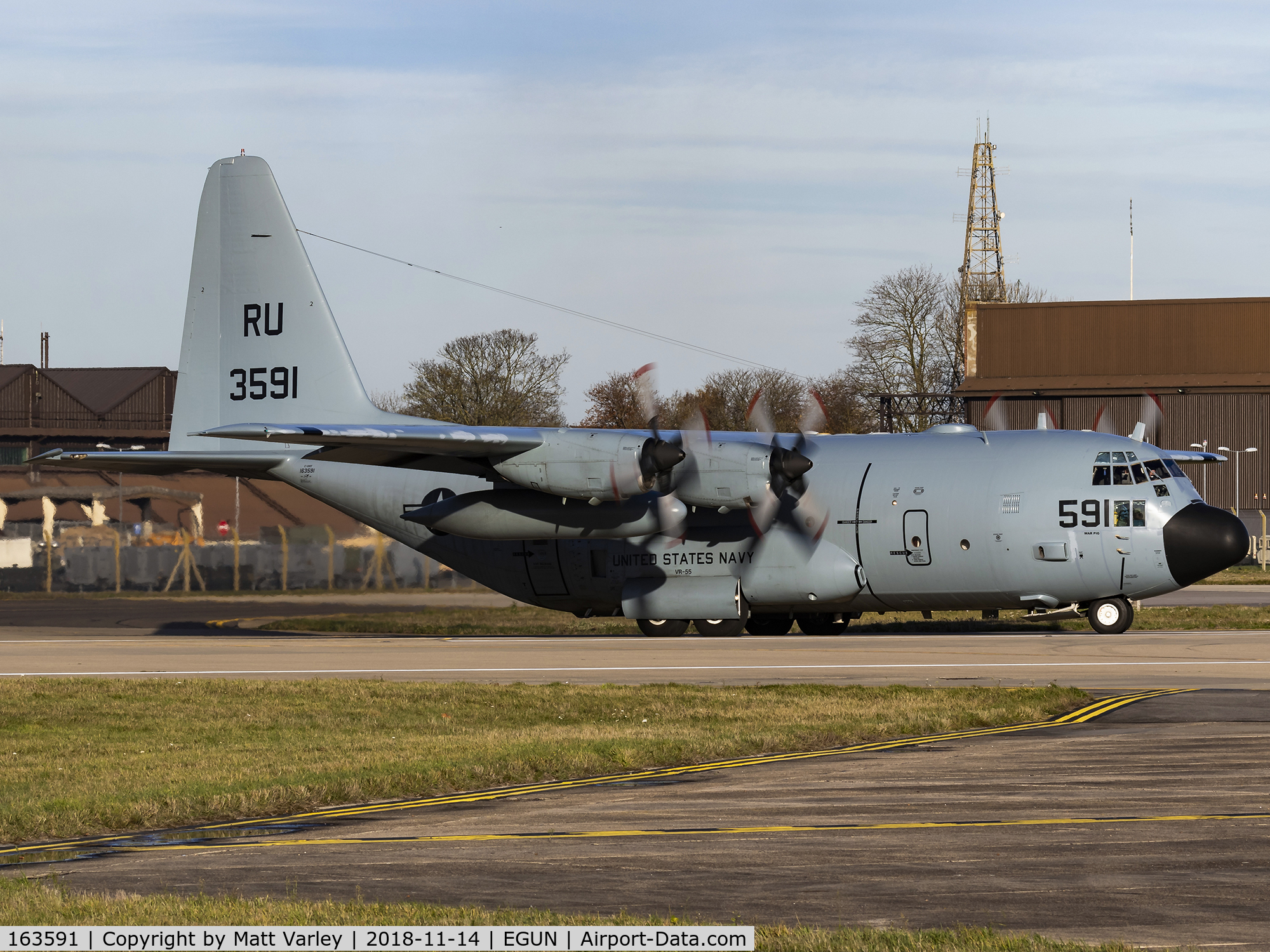163591, 1988 Lockheed KC-130T Hercules C/N 382-5143, Departing