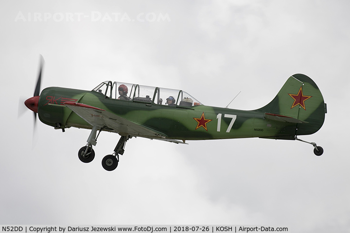 N52DD, 2002 Yakovlev (Aerostar) Yak-52TW C/N 0212404, Yakovlev (Aerostar) Yak-52TW  C/N 212404, N52DD