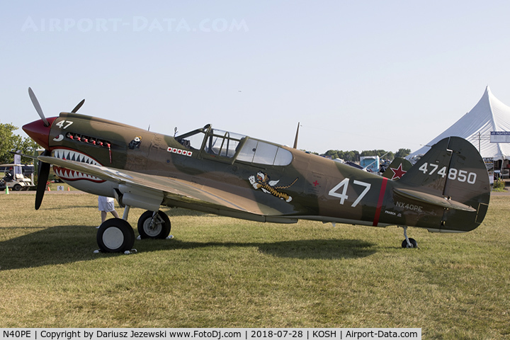 N40PE, 1942 Curtiss P-40E C/N AK905, Curtiss P-40E Warhawk  C/N AK905, NX40PE