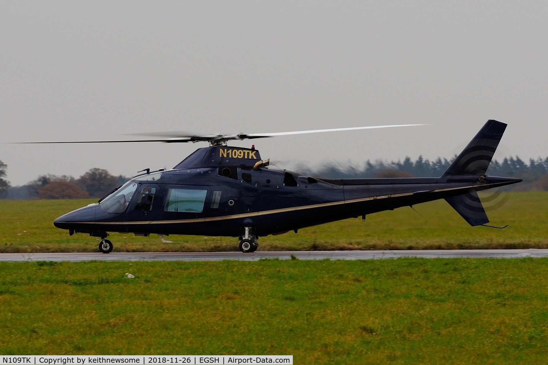 N109TK, 1991 Agusta A-109C C/N 7650, Nice fuel stop visitor.