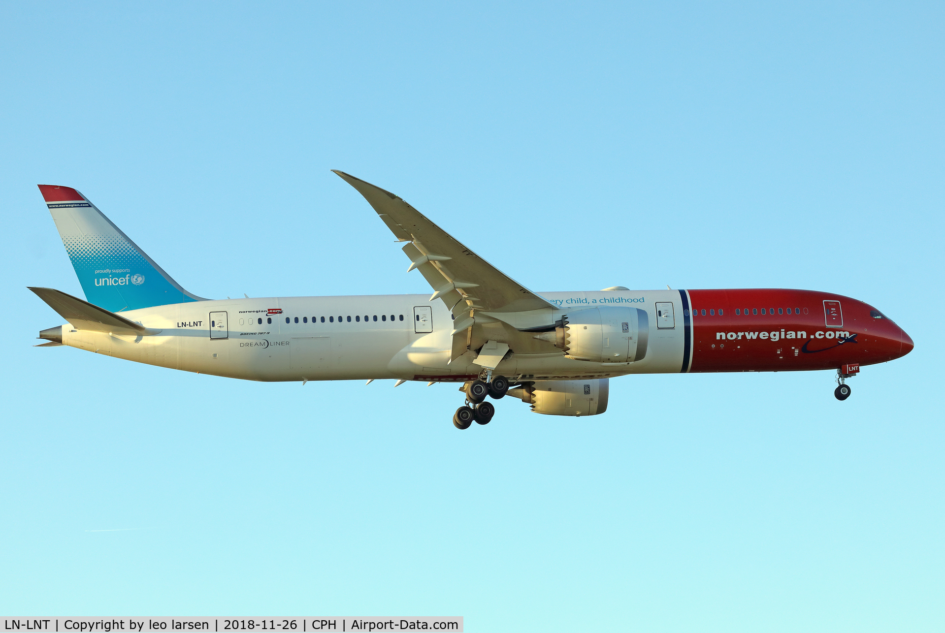 LN-LNT, 2017 Boeing 787-916 Dreamliner C/N 38774, Copenhagen 26.11.2018
