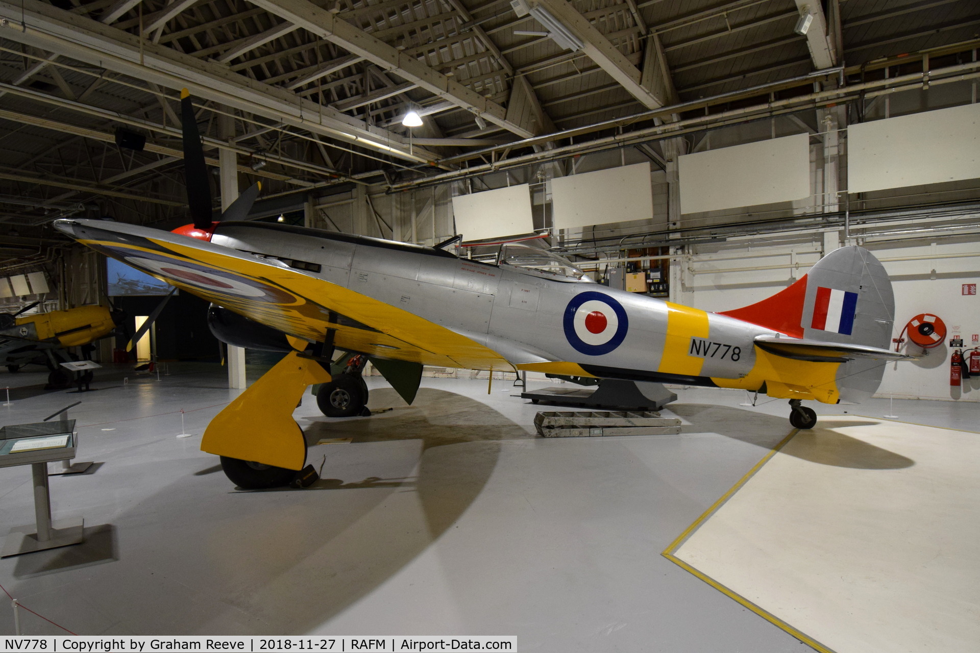 NV778, Hawker Tempest TT.5 C/N Not found NV778, On display at the RAF Museum, Hendon.