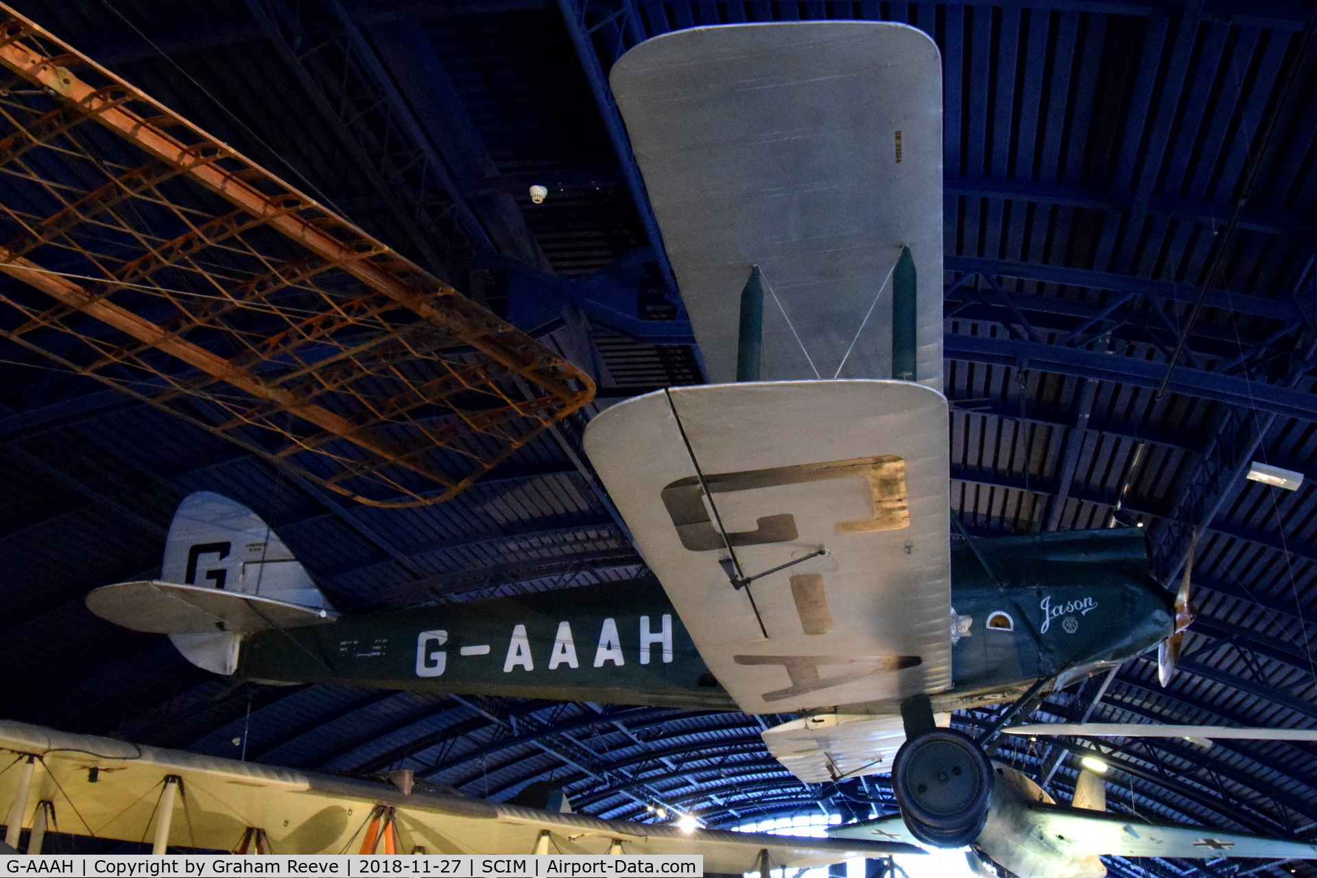 G-AAAH, 1928 De Havilland DH.60G Gipsy Moth C/N 804, On display at the Science Museum, London.