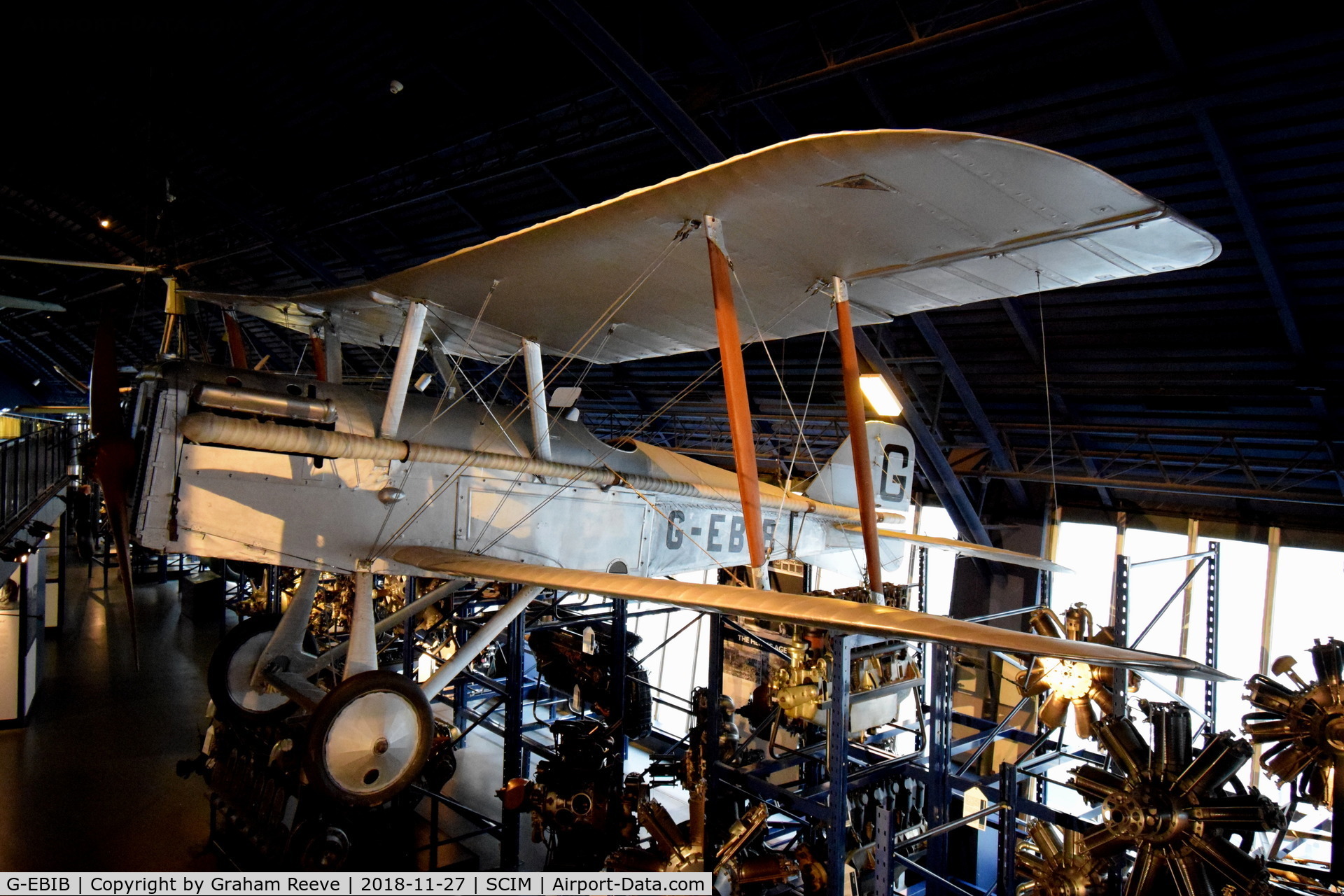 G-EBIB, Royal Aircraft Factory SE-5A C/N 688/2404, On display at the Science Museum, London.