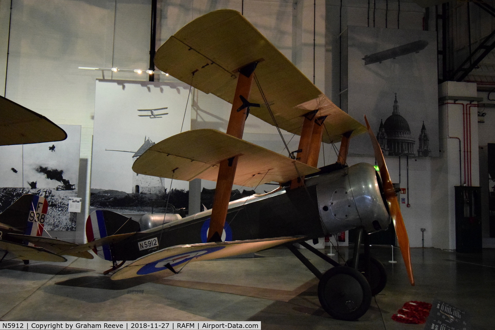 N5912, 1917 Sopwith Triplane C/N Not found N5912, On display at the RAF Museum, Hendon.