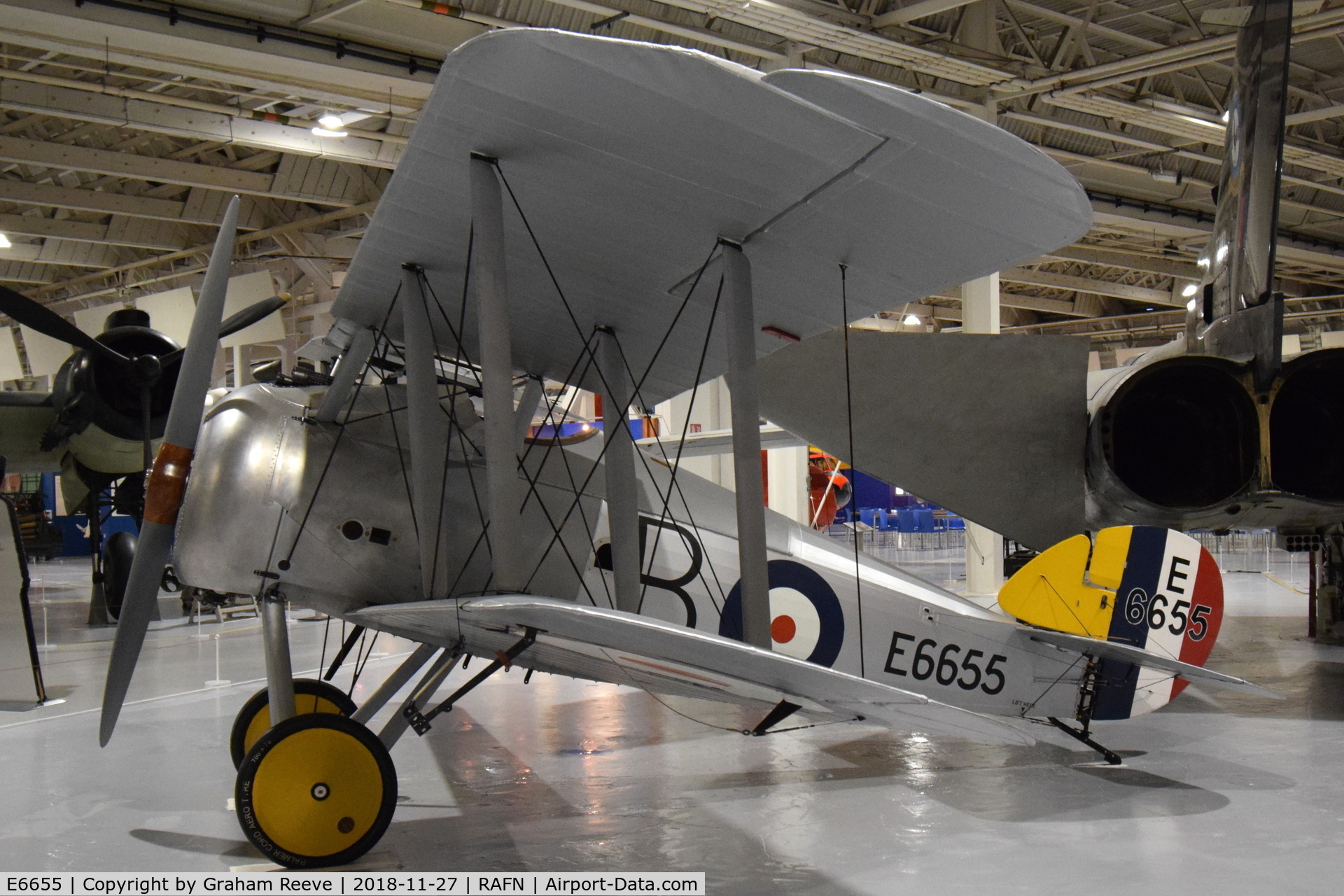 E6655, Sopwith Snipe 7F.1 Replica C/N Not found E6655, On display at the RAF Museum, Hendon.