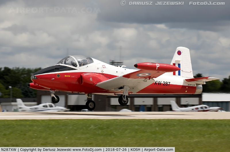 N287XW, 1969 BAC 84 Jet Provost T.5 C/N EEP/JP/951, Bac Jet Provost P84 MK.5  C/N XW287, N287XW