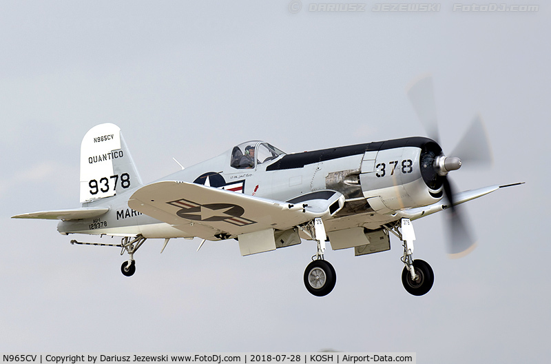 N965CV, 1952 Vought F4U-7 Corsair C/N 965, Chance Vought F4U-7 Corsair  C/N 965, N965CV