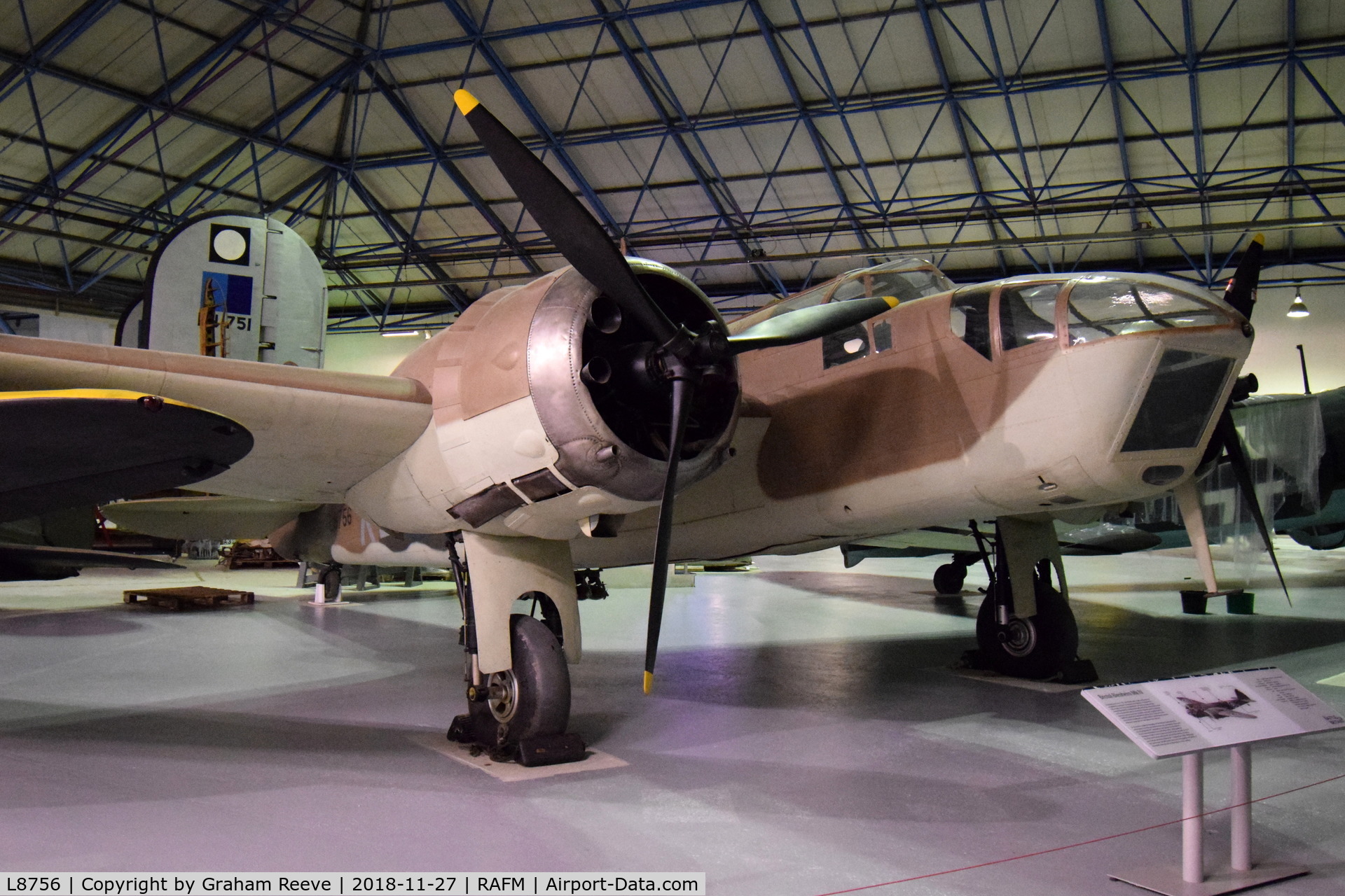 L8756, Bristol 149 Bolingbroke Mk.IVT C/N Not found L8756, On display at the RAF Museum, Hendon.