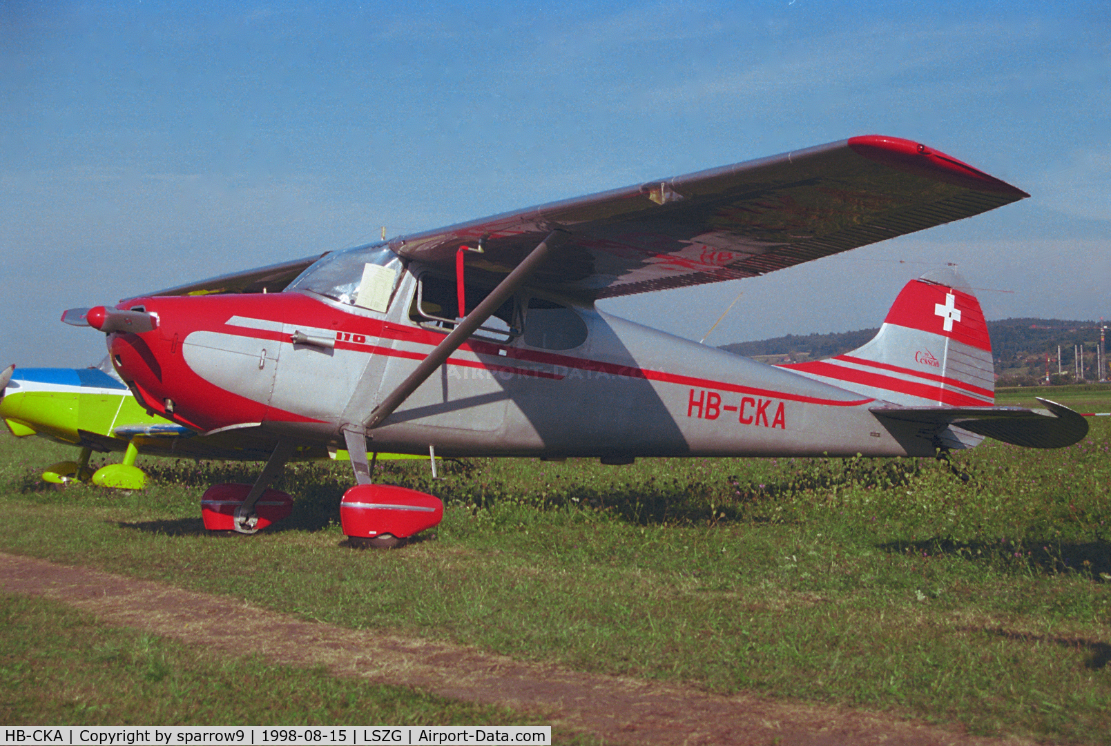 HB-CKA, 1949 Cessna 170A C/N 19135, At Grenchen airport.