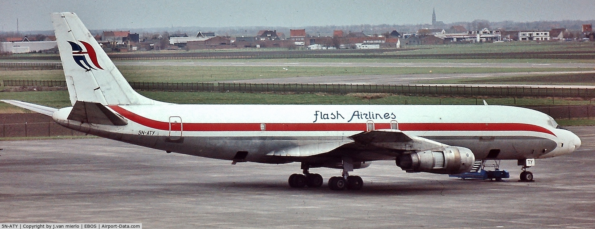 5N-ATY, 1966 Douglas DC-8-55(F) C/N 45858, Oostende, Belgium '90s