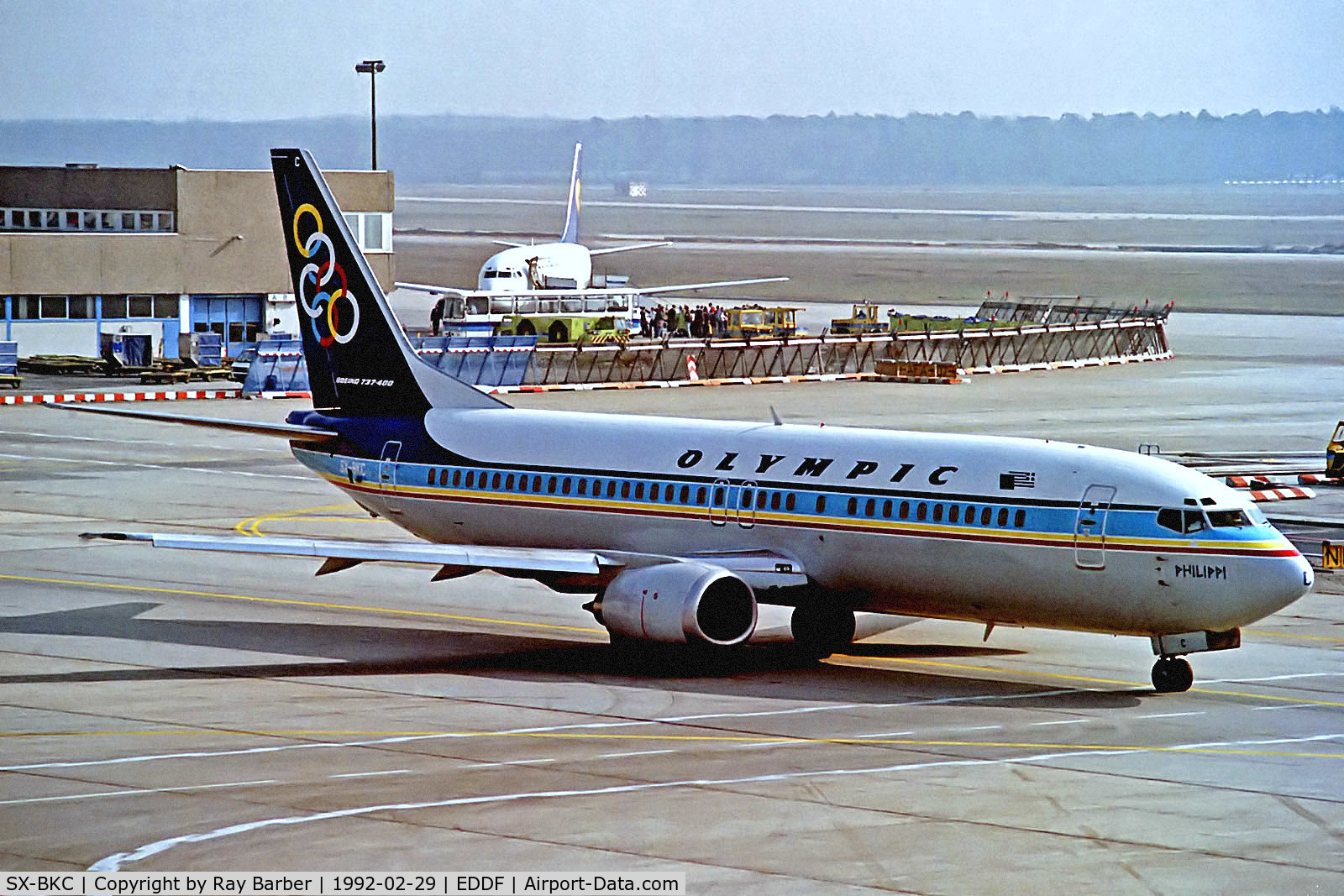 SX-BKC, 1991 Boeing 737-484 C/N 25361, SX-BKC   Boeing 737-484 [25361] (Olympic Airways) Frankfurt Int'l~D 29/02/1992