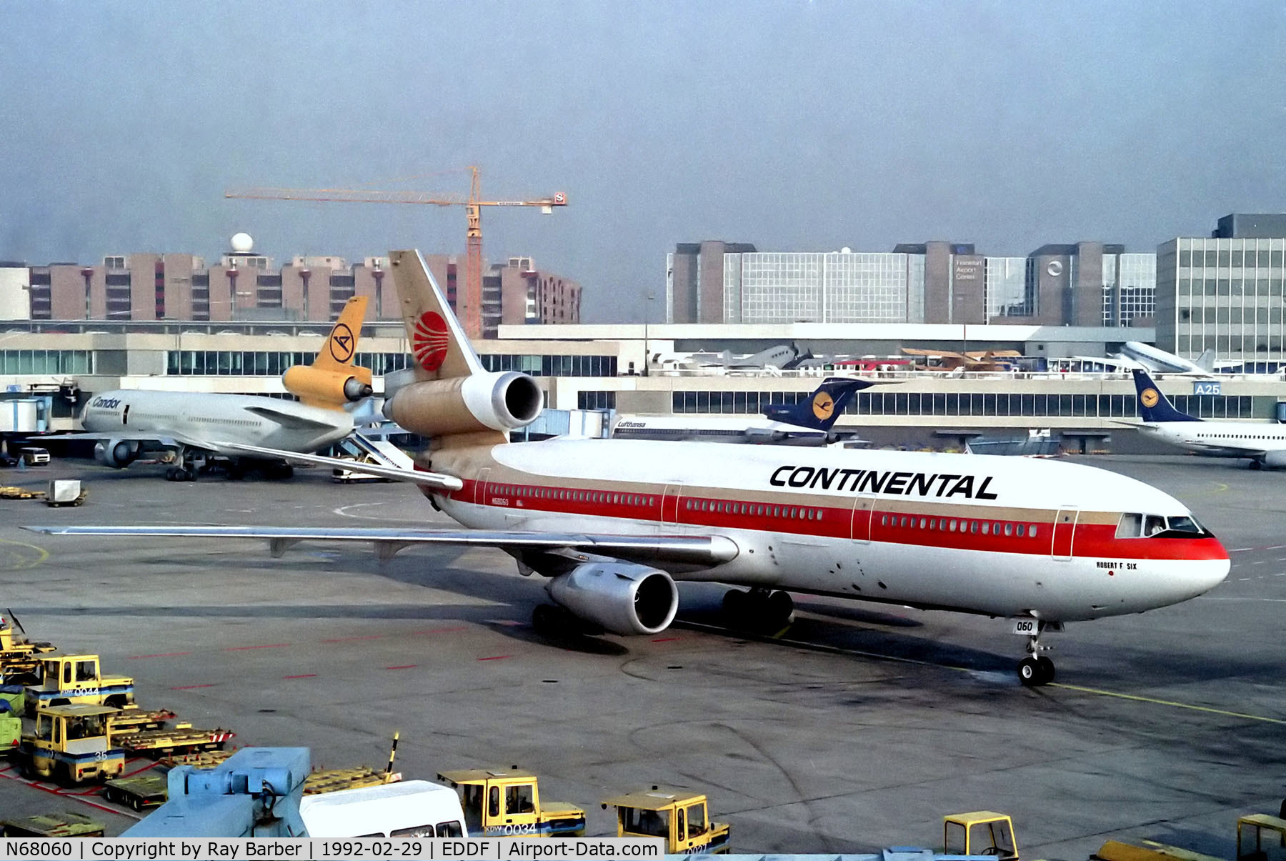 N68060, 1980 McDonnell Douglas DC-10-30 C/N 47850, N68060   McDonnell Douglas DC-10-30 [47850] (Continental Airlines) Frankfurt Int'l~D 29/02/1992