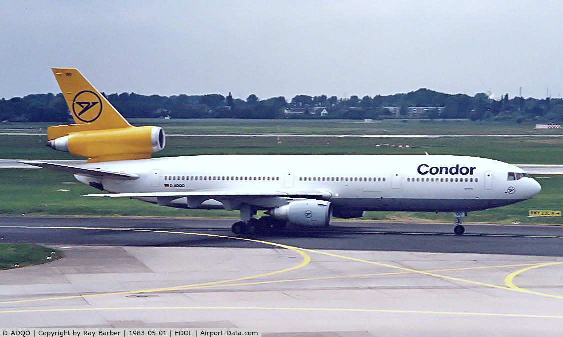 D-ADQO, 1979 McDonnell Douglas DC-10-30 C/N 46596, D-ADQO   McDonnell Douglas DC-10-30 [46596] (Condor) Dusseldorf Int'l~D 01/05/1983