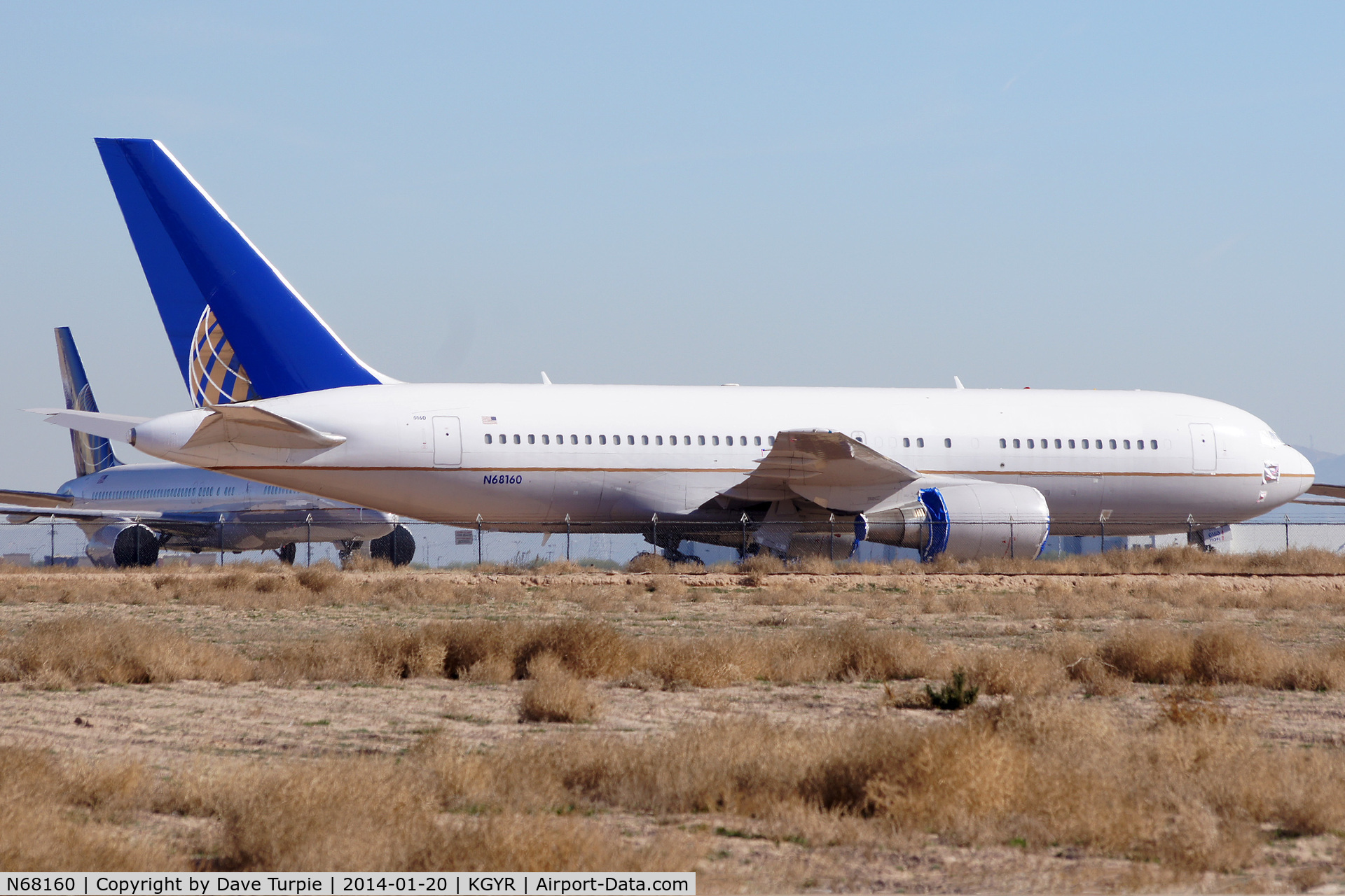 N68160, 2001 Boeing 767-224 C/N 30439, Formerly with Continental then United.  Awaiting a new assignment as VP-BAL.