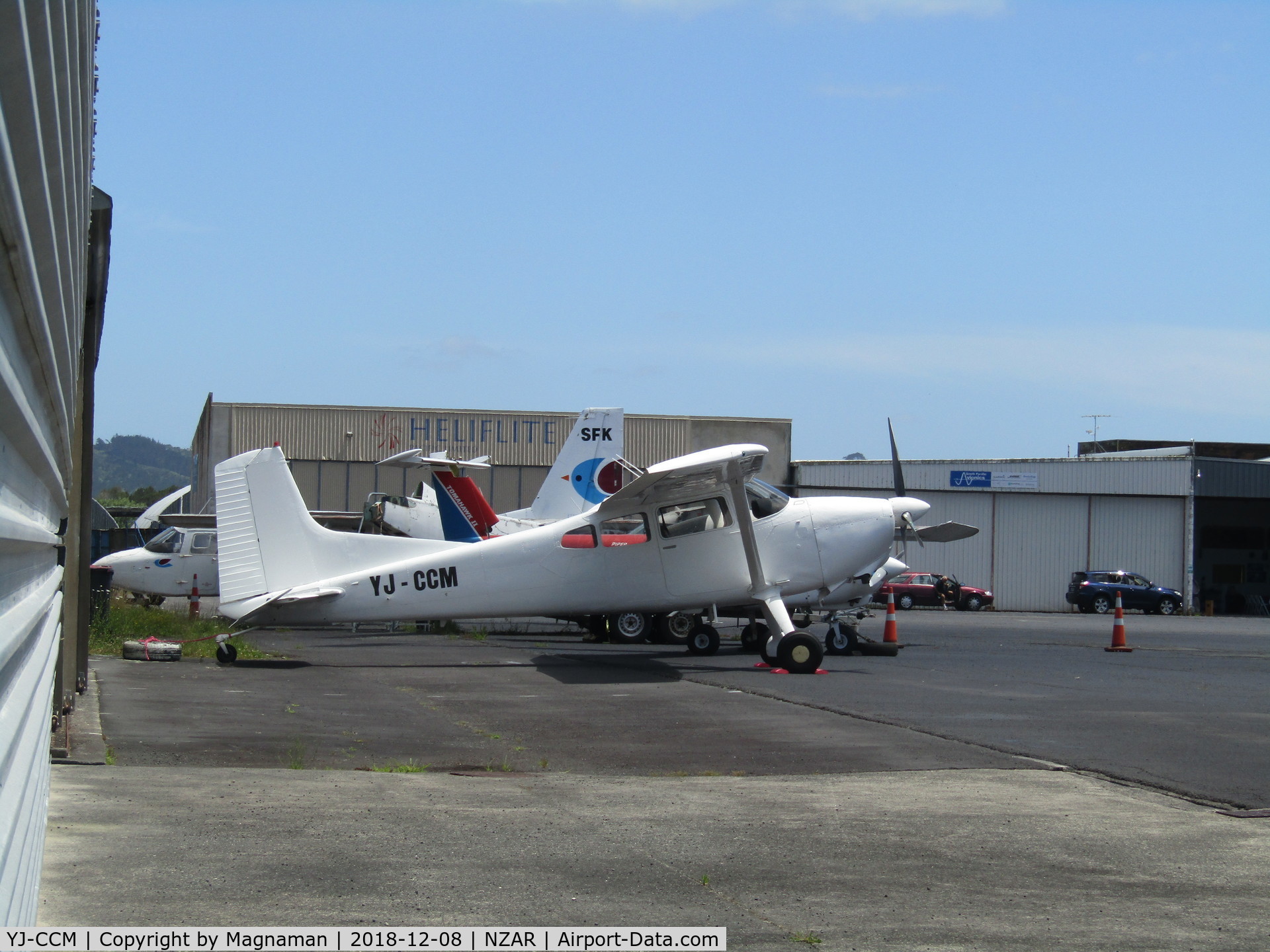 YJ-CCM, 1977 Cessna A185F Skywagon 185 C/N 18503403, Nice import back at AMZ after a few years away.
