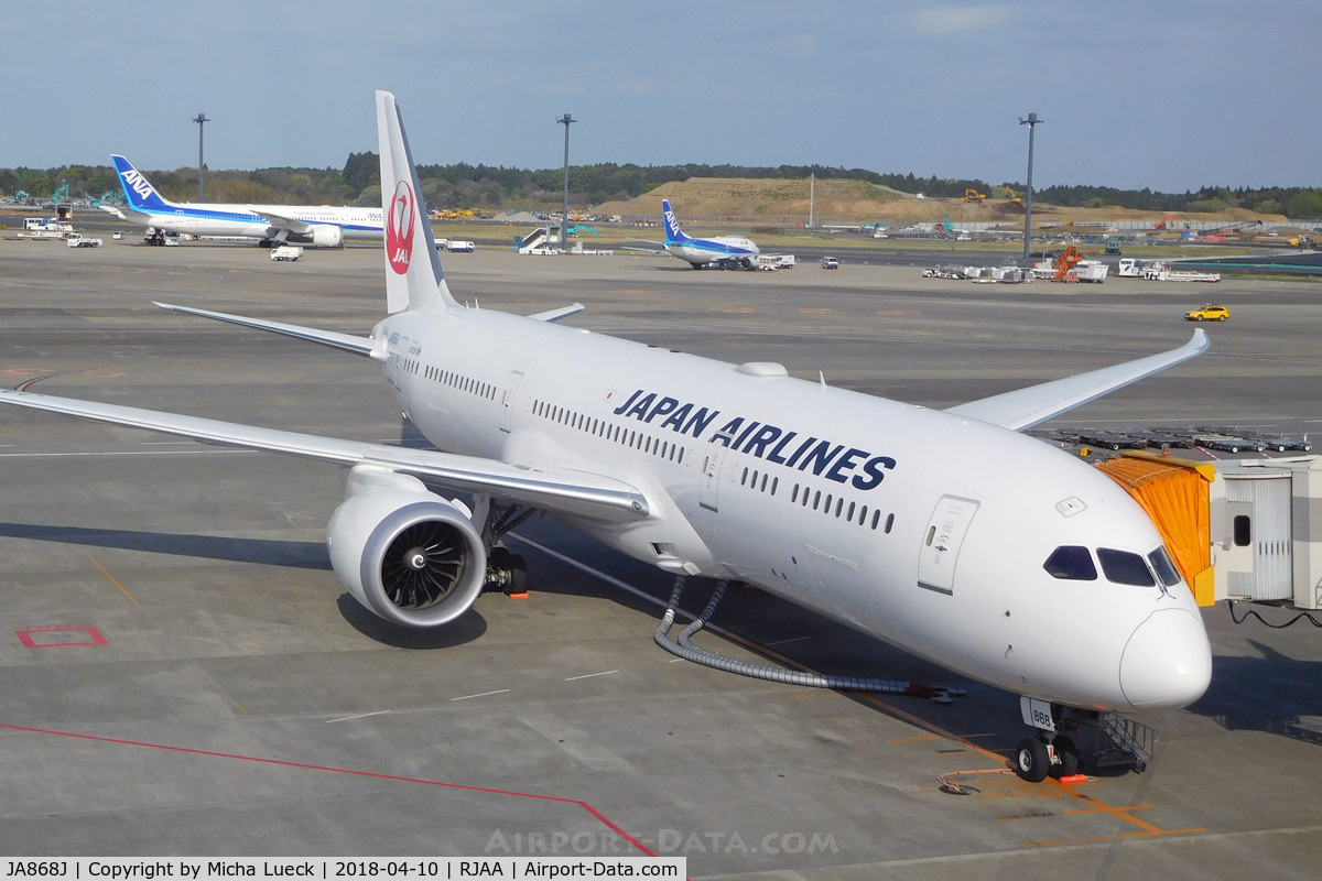 JA868J, 2017 Boeing 787-9 Dreamliner Dreamliner C/N 34845, At Narita