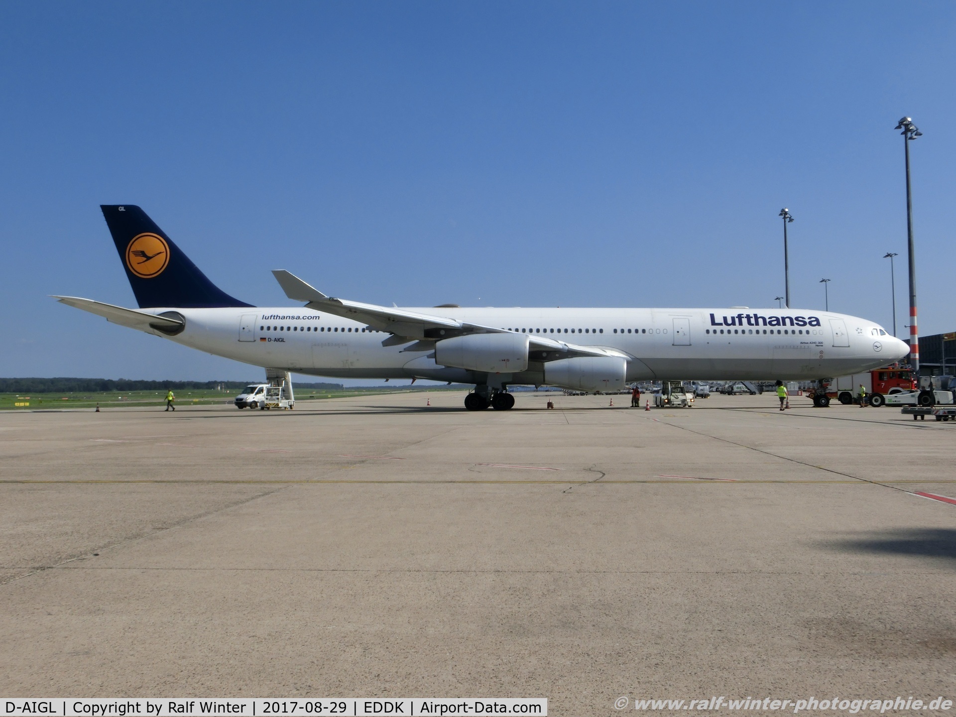 D-AIGL, 1996 Airbus A340-313 C/N 135, Airbus A340-313 - LH DLH Lufthansa 'Herne' - 135 - D-AIGL - 29.08.2017 - CGN
