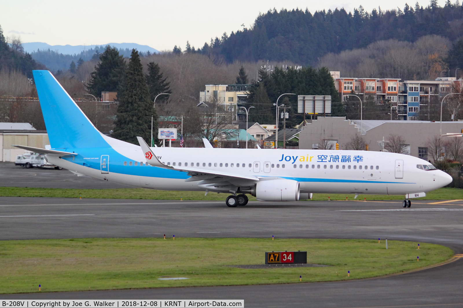 B-208V, 2018 Boeing 737-800 C/N 60467, First 737-800 for Joy Air. Ruili Airlines NTU.