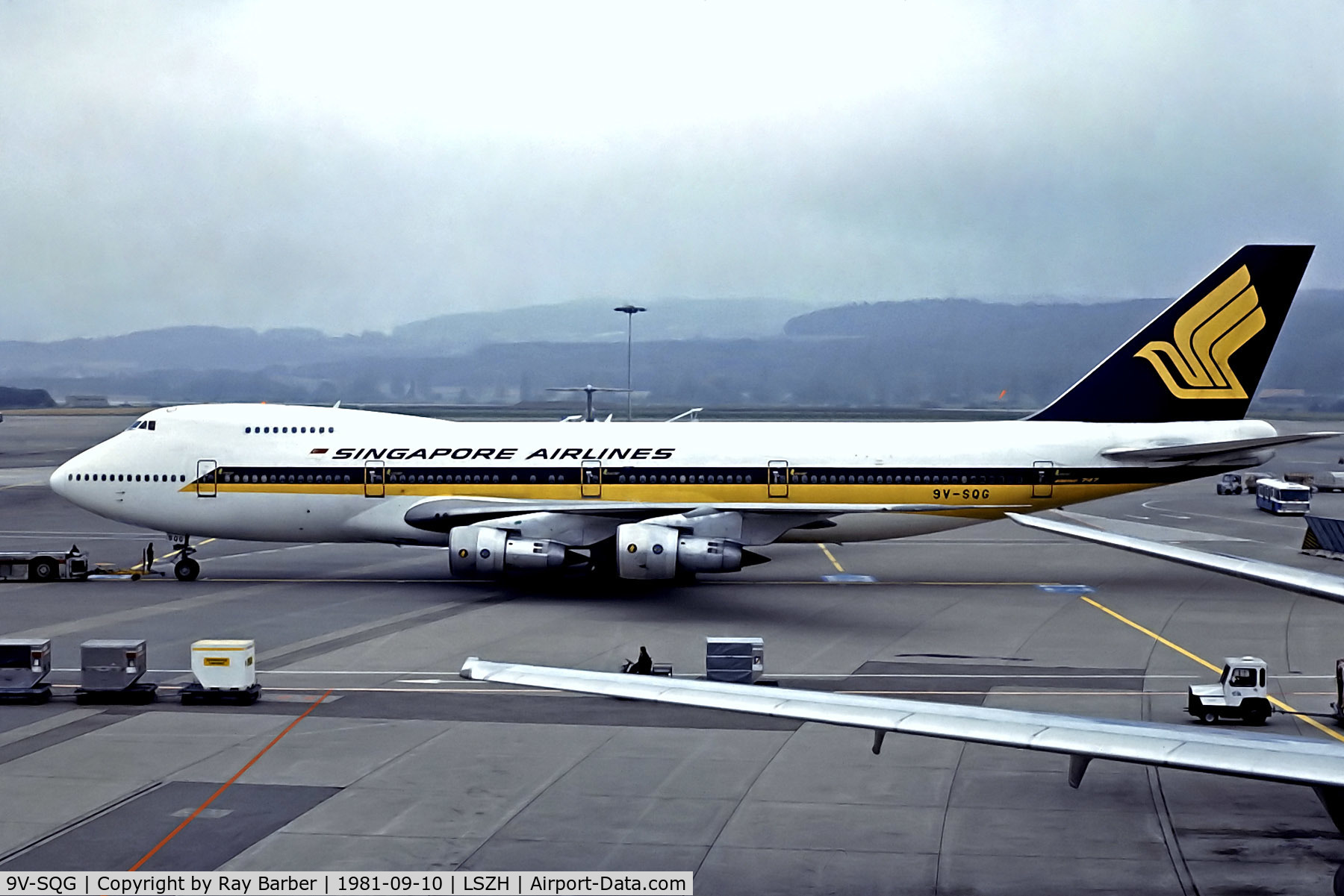 9V-SQG, 1978 Boeing 747-212B C/N 21439, 9V-SQG  Boeing 747-212B [21439] (Singapore Airlines) Zurich~HB 10/09/1981