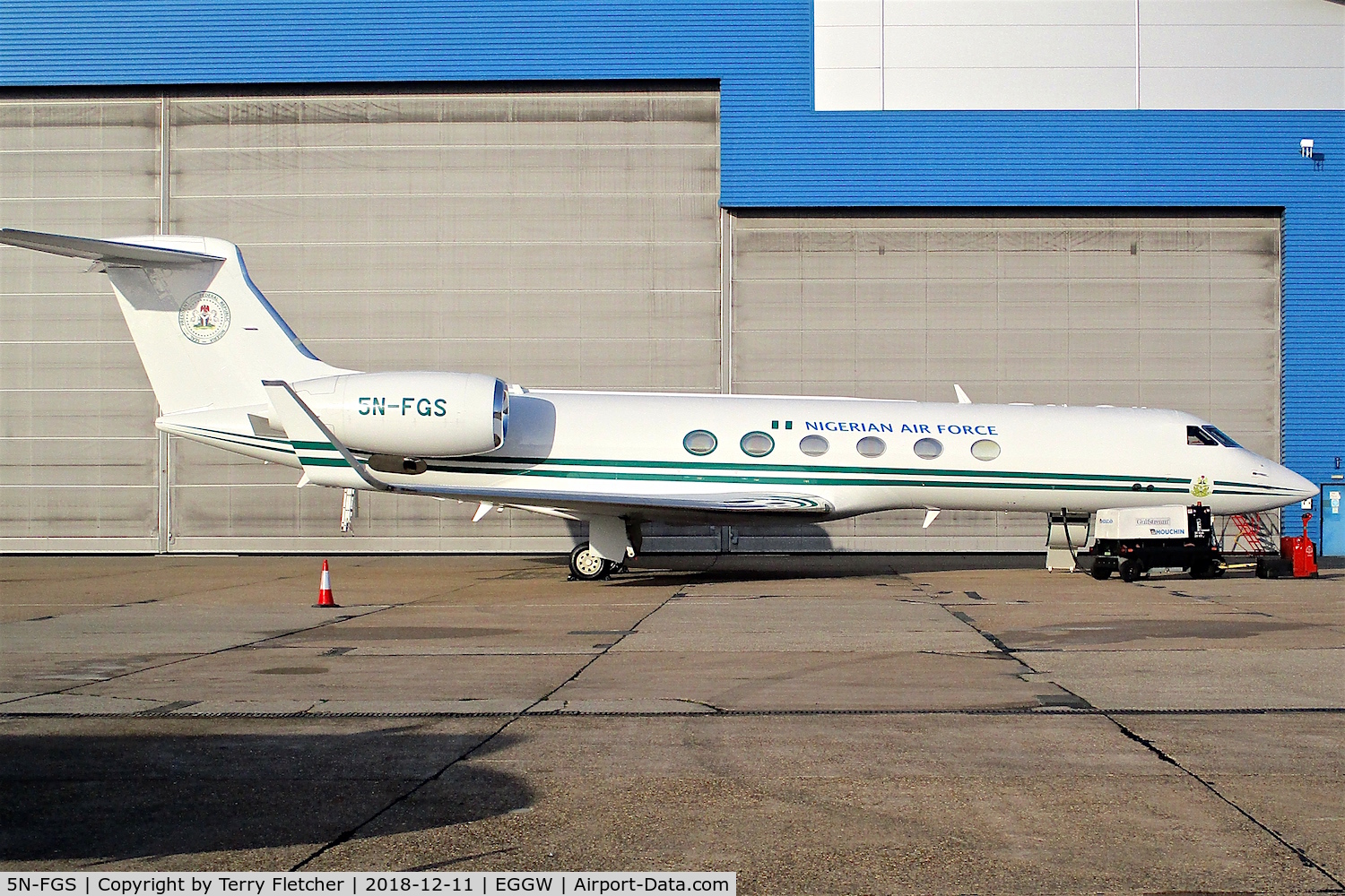 5N-FGS, 2001 Gulfstream Aerospace V C/N 643, At Luton