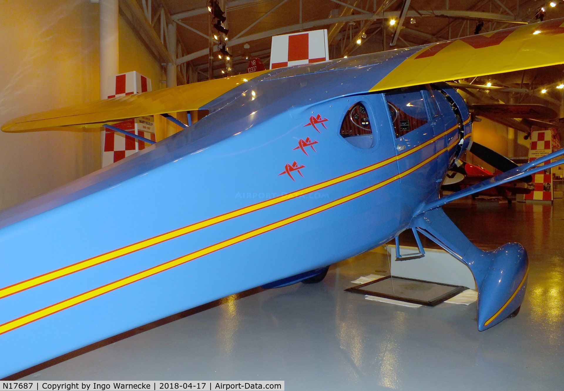 N17687, 1941 Monocoupe D145 C/N D-128, Monocoupe D-145 at the Wedell-Williams Aviation and Cypress Sawmill Museum, Patterson LA