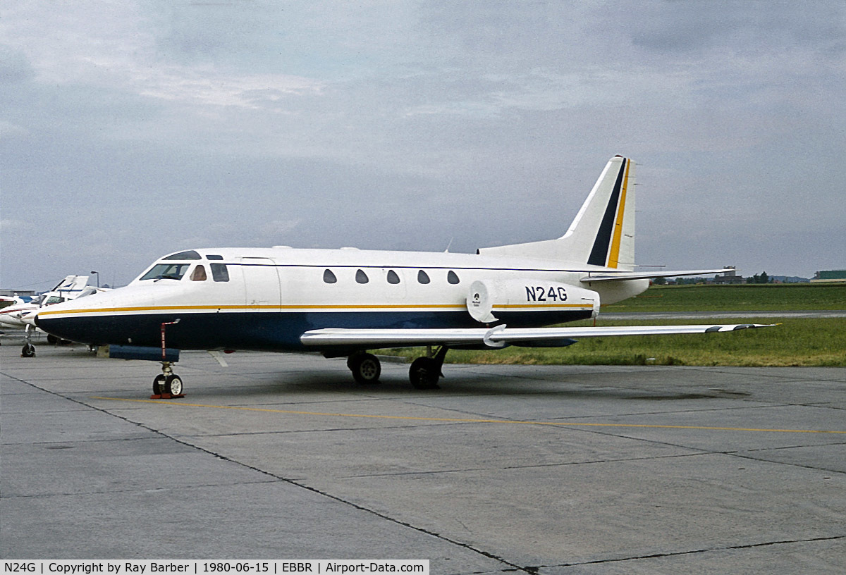 N24G, 1979 Rockwell International NA-265-65 Sabreliner 65 C/N 465-5, N24G   Rockwell Sabreliner 65 [465-5] Brussels National~OO 15/06/1980