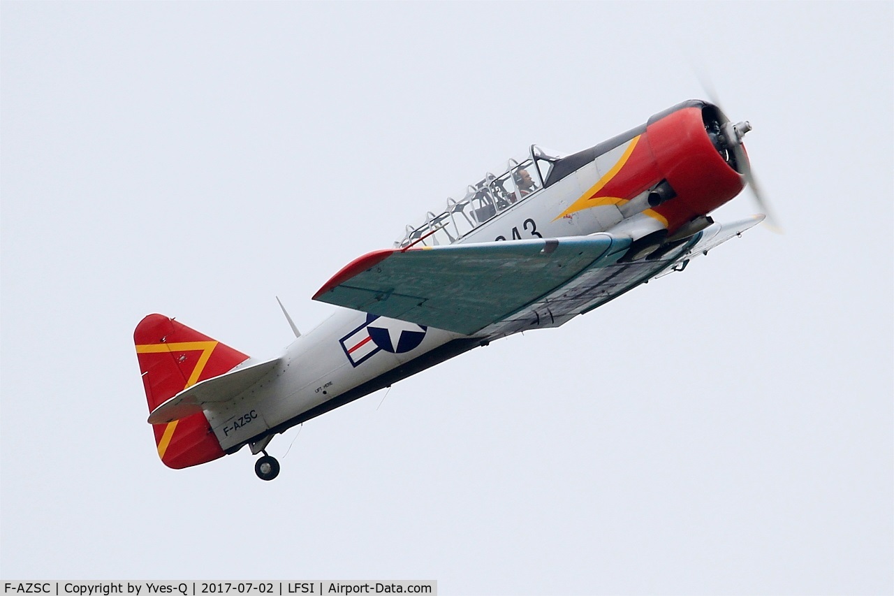 F-AZSC, North American AT-6D Texan C/N 88-15943 (41-34672), North American AT-6D Texan, On display, St Dizier-Robinson Air Base 113 (LFSI) Open day 2017