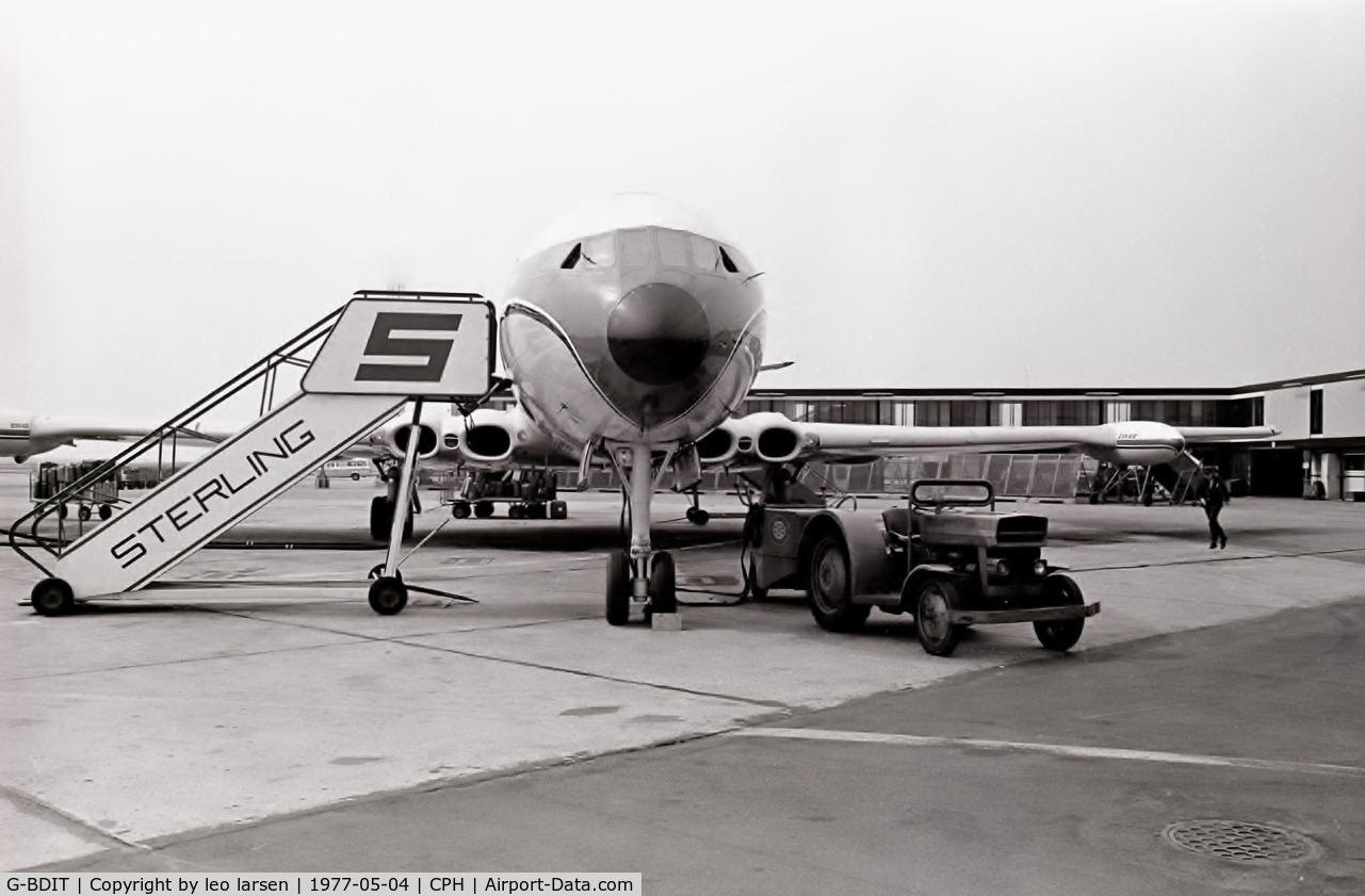 G-BDIT, 1962 De Havilland DH.106 Comet 4C C/N 6467, Copenhagen 4.5.1977