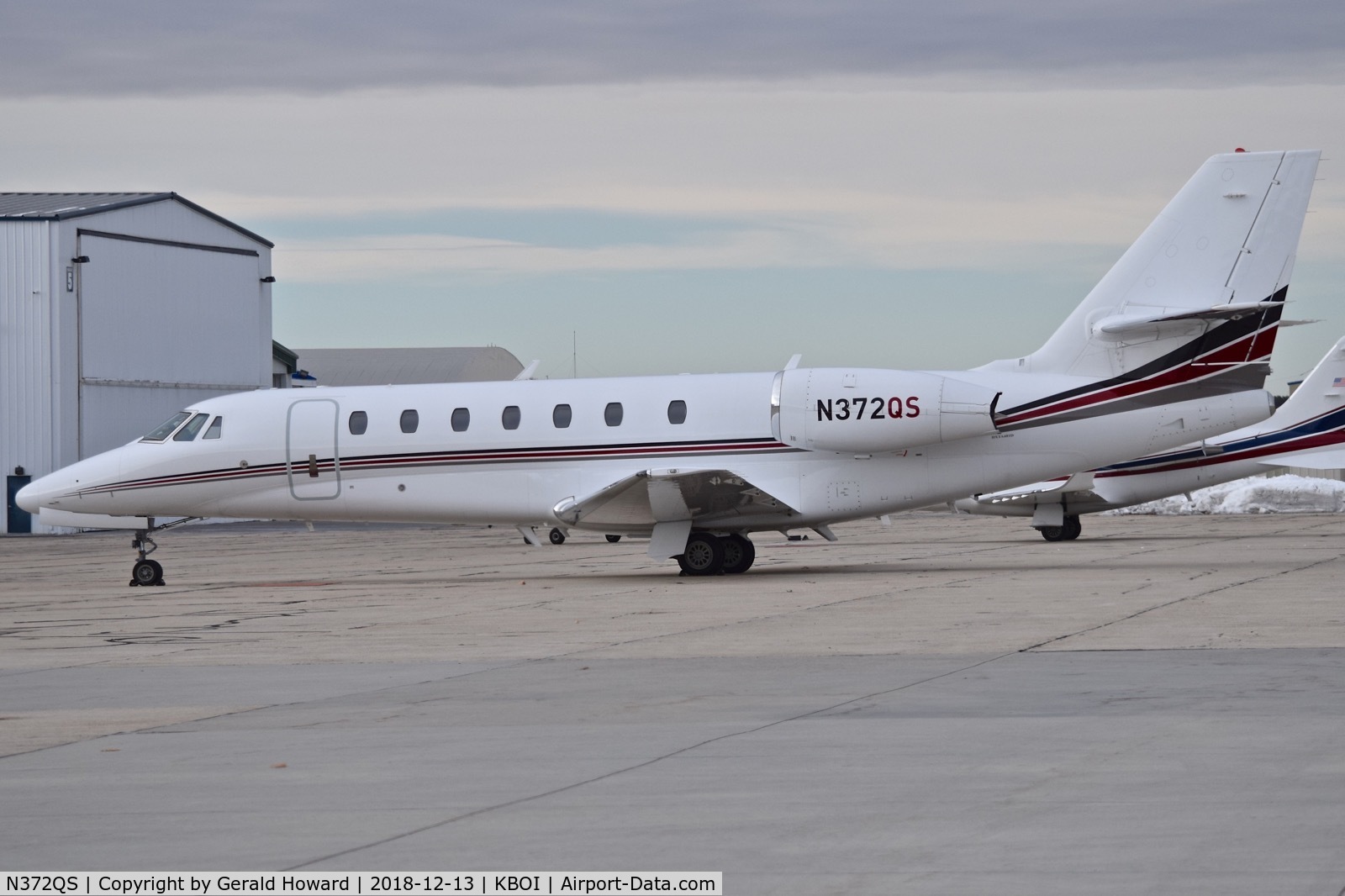 N372QS, 2008 Cessna 680 Citation Sovereign C/N 680-0201, Parked on the south GA ramp.