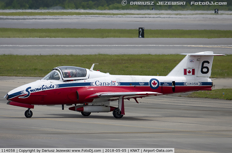 114058, Canadair CT-114 Tutor C/N 1058, CAF CT-114 Tutor 114058 C/N 1058 from Snowbirds Demo Team 15 Wing CFB Moose Jaw, SK