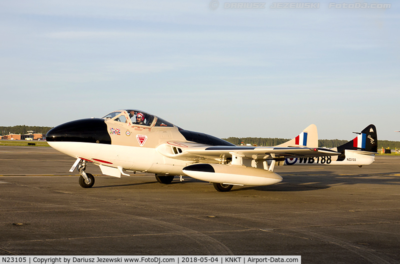 N23105, 1959 De Havilland (F+W Emmen) Vampire T55 (DH-115) C/N 982, De Havilland DH-115 Vampire T.55  C/N 982, N23105