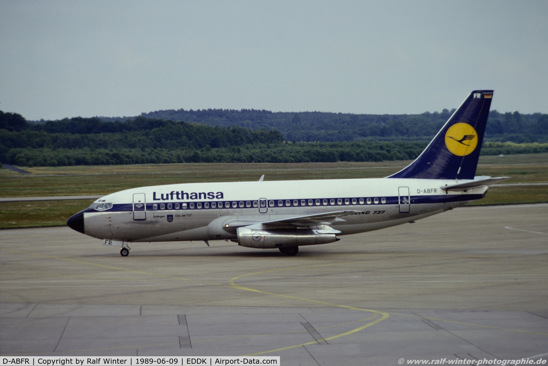 D-ABFR, 1981 Boeing 737-230 C/N 22124, Boeing 737-230 - LH DLH Lufthansa 'Solingen' - 22124 - D-ABFR - 09.06.1989 - CGN