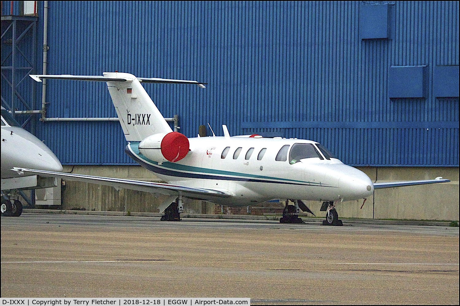 D-IXXX, 2000 Cessna 525 CitationJet CJ1 C/N 525-0393, At Luton